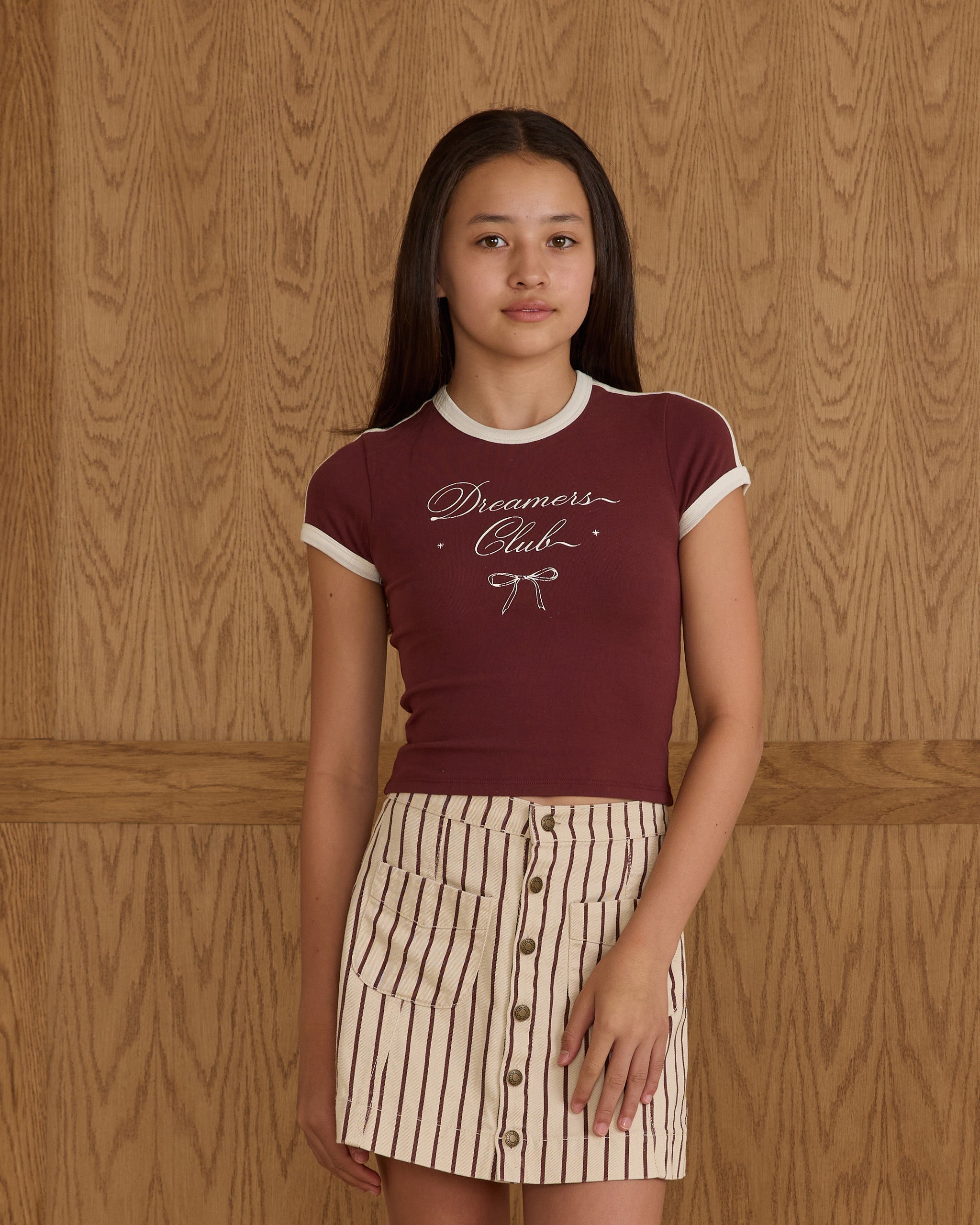 Baby Tee || Burgundy Teen