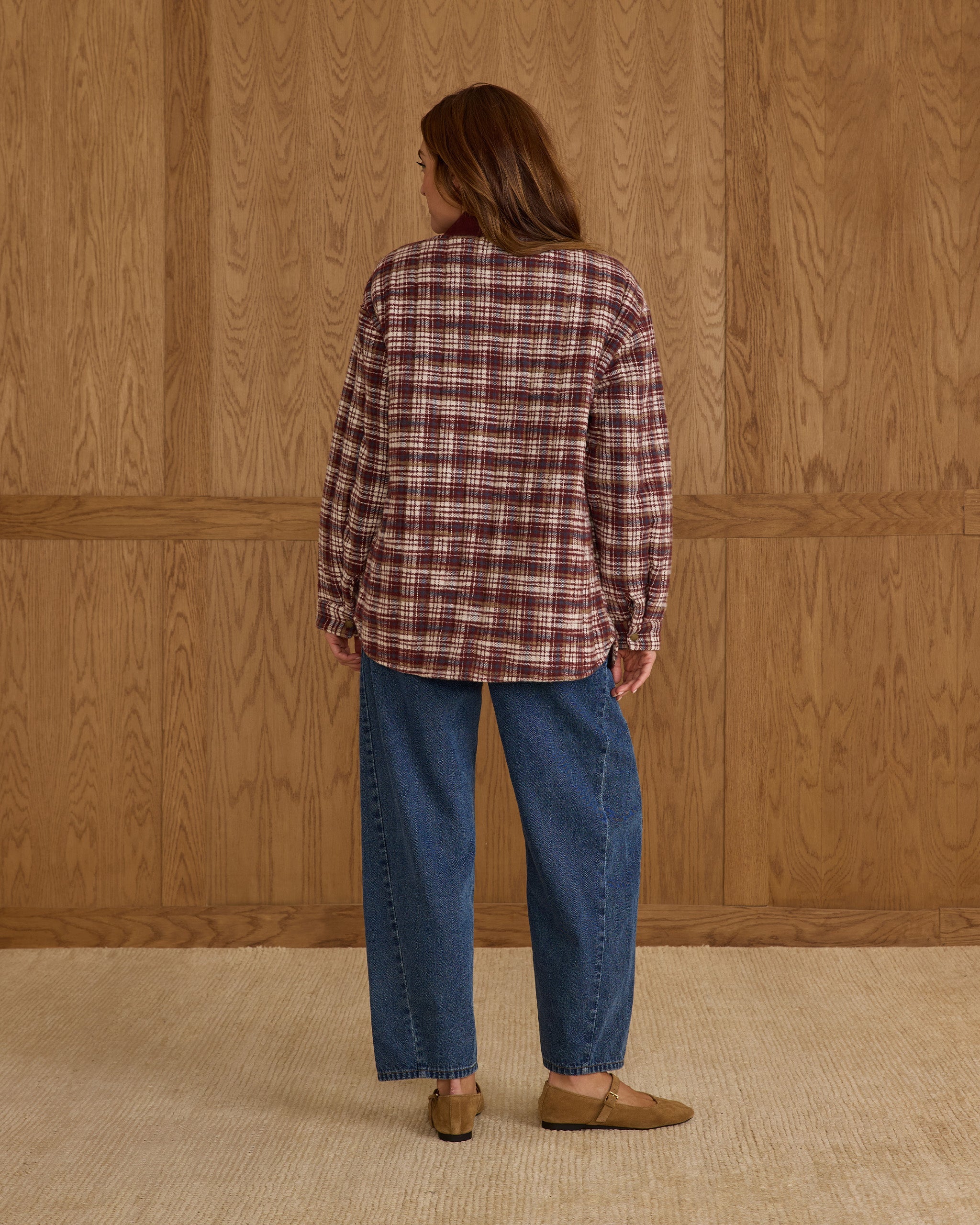 Veste matelassée Nashville | Plaid bordeaux