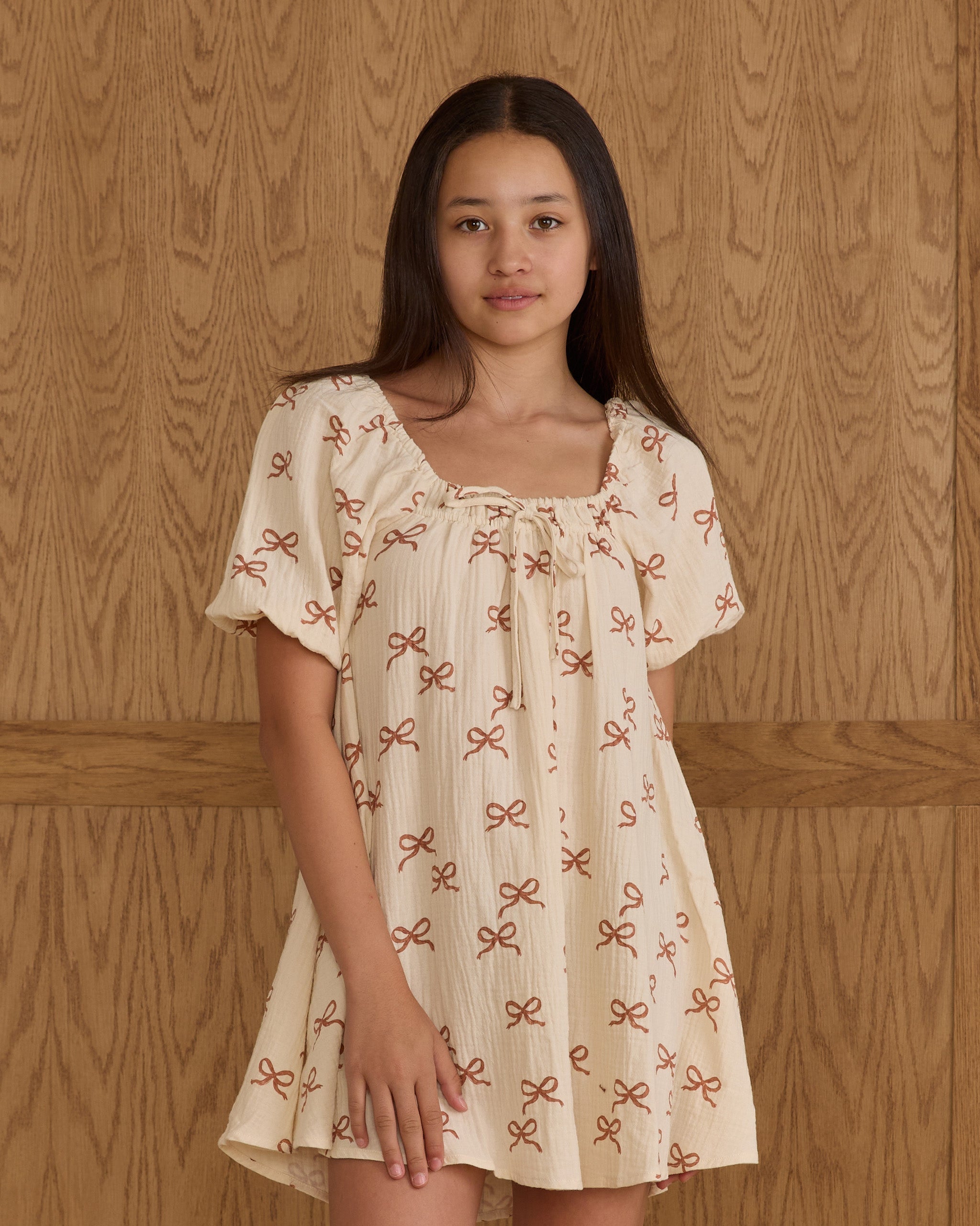 Sabrina Mini Dress || Ruby Bows - Teen