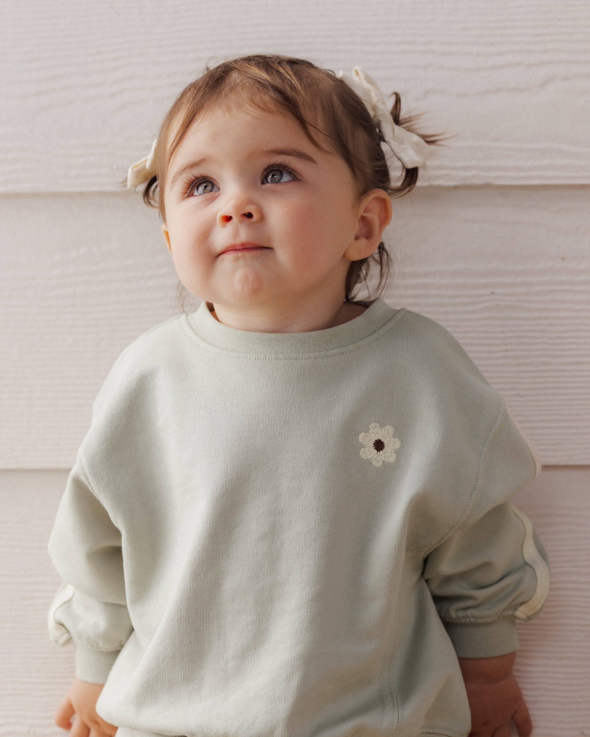 Sweat-shirt oversize vert sauge