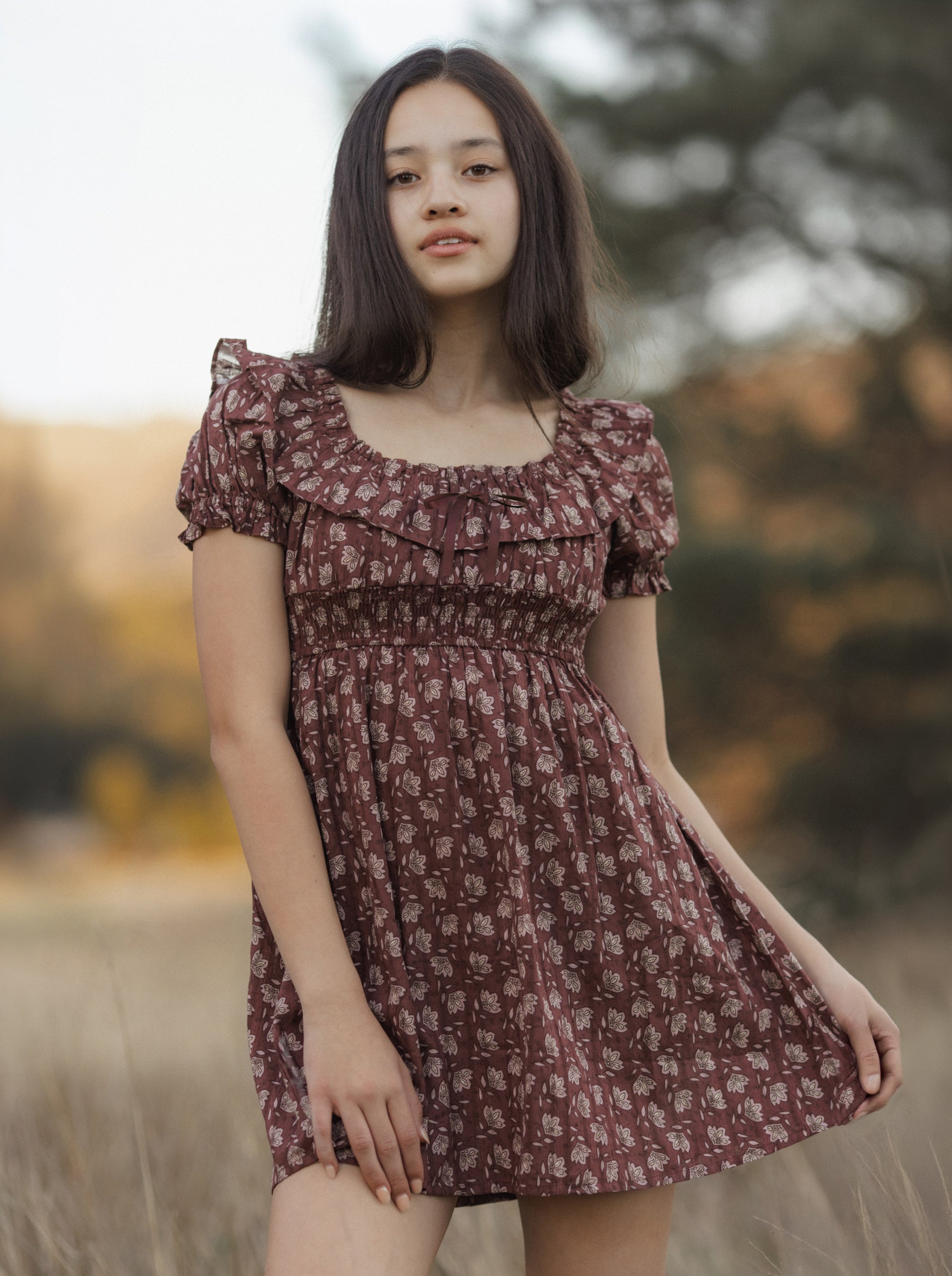 Robe Dillon pour adolescente, iris mûre