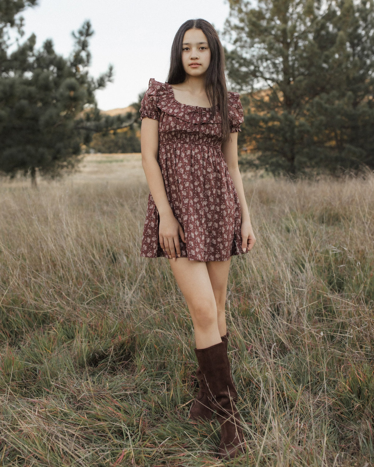 Robe Dillon pour adolescente, iris mûre