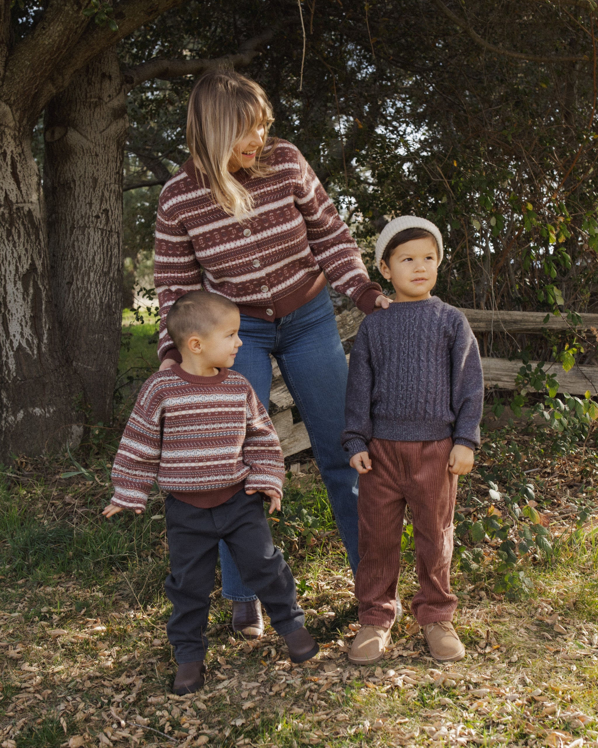 Women's Cheyenne Cardigan Mulberry Multi-Stripe - Rylee + Cru | Kids Clothes | Trendy Baby Clothes | Modern Infant Outfits |