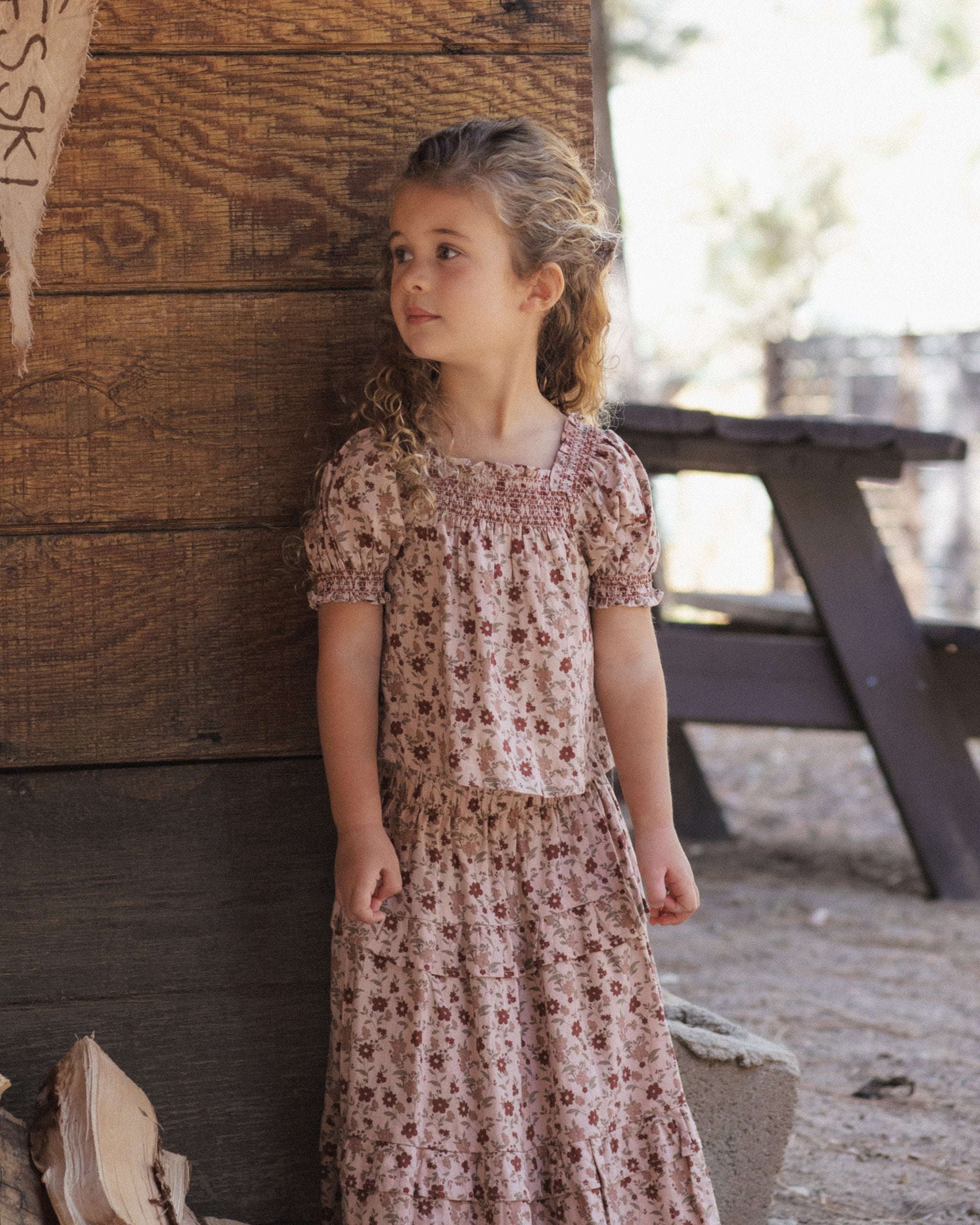 Ada Blouse Pink Floral - Rylee + Cru | Kids Clothes | Trendy Baby Clothes | Modern Infant Outfits |