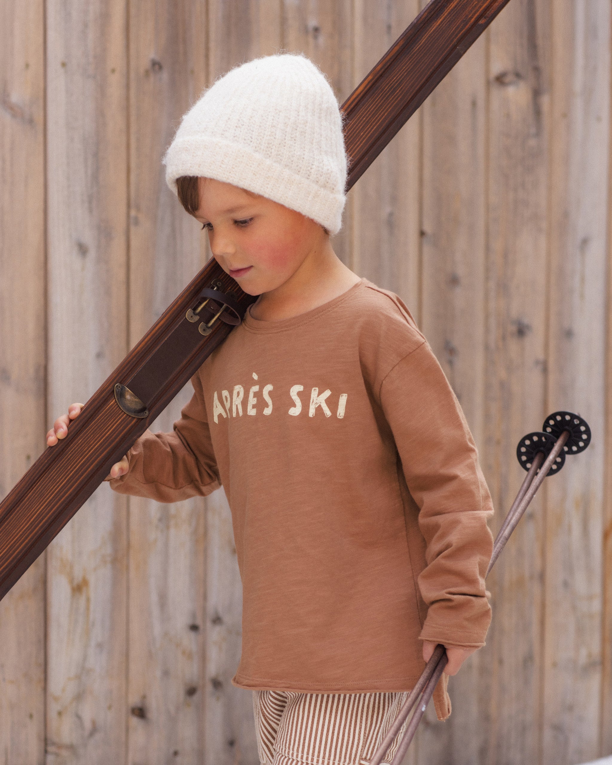 Raw Edge Long Sleeve Tee Apres Ski