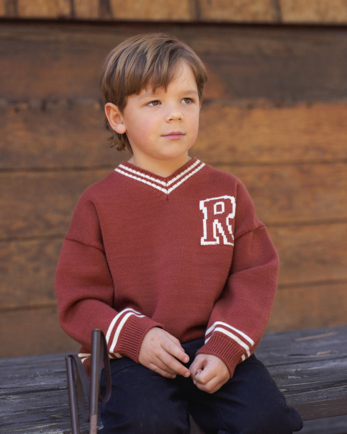 Redwood Sweater Brick - Rylee + Cru | Kids Clothes | Trendy Baby Clothes | Modern Infant Outfits |