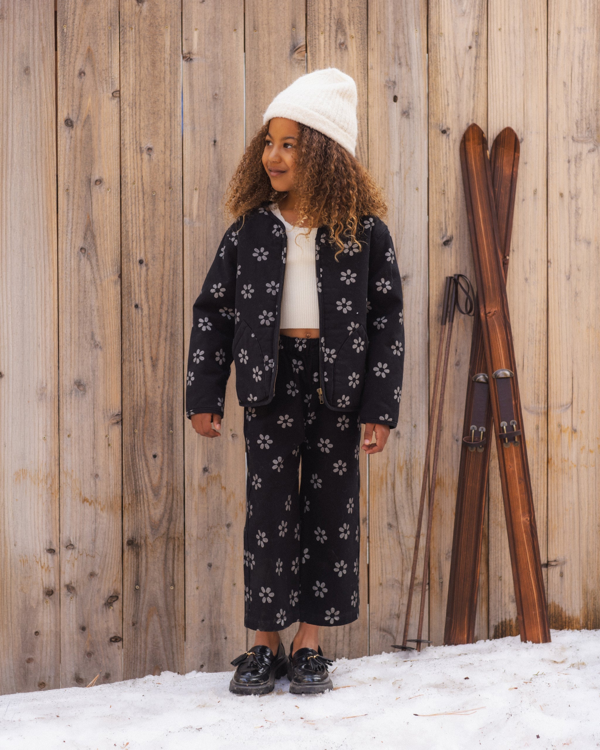 Alix Quilted Jacket Black Daisy