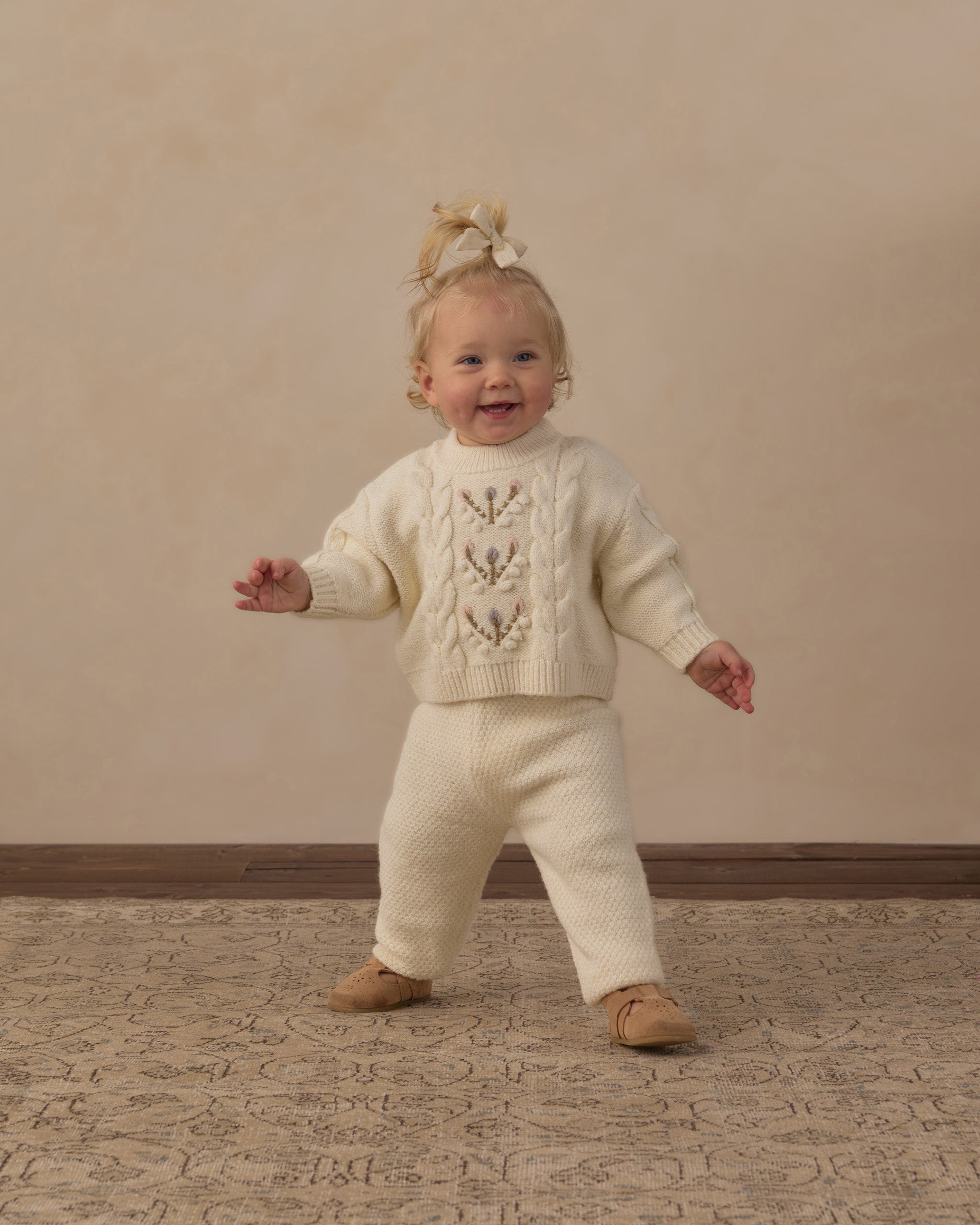 Pantalon en maille Naturel