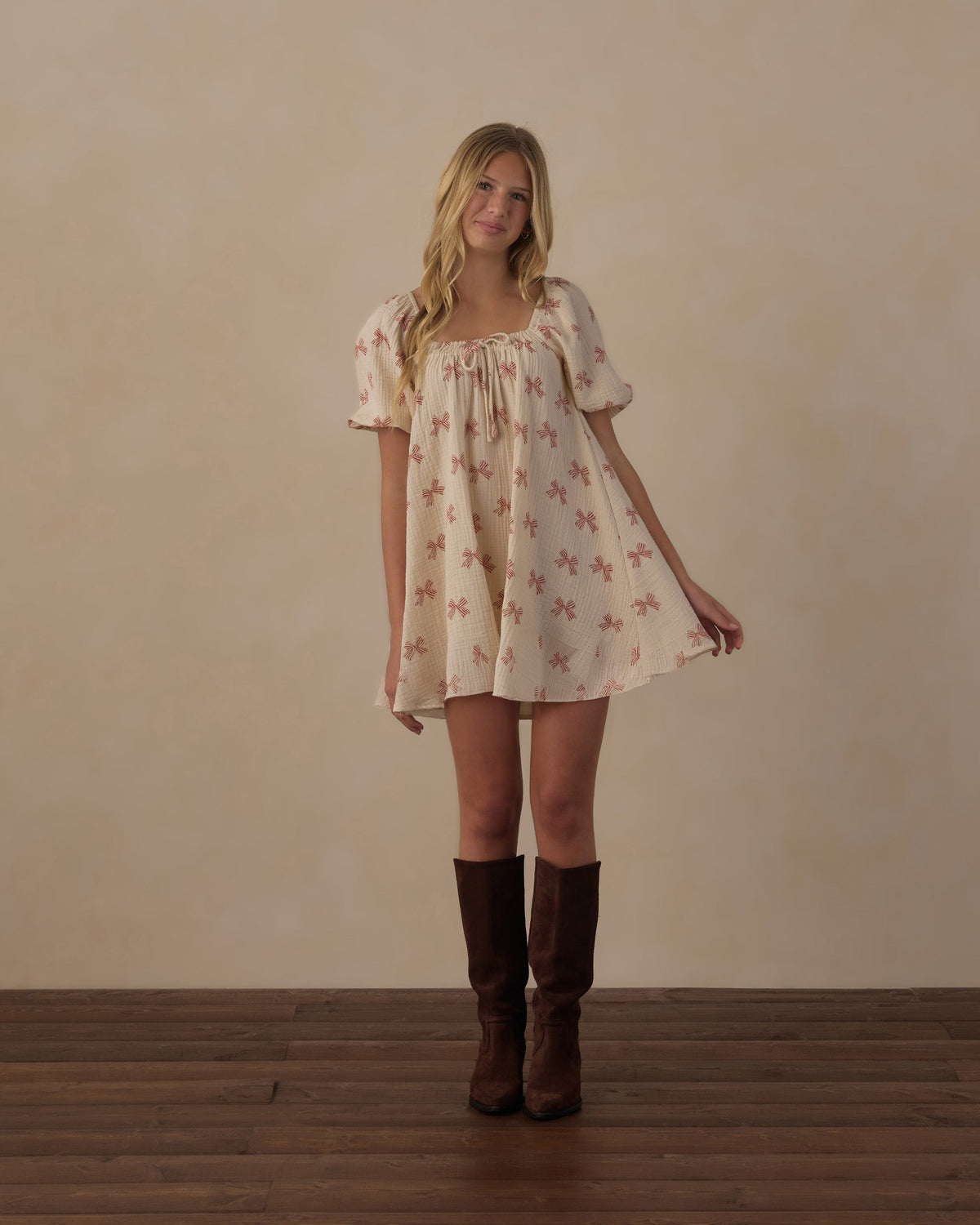 Teen Sabrina Mini Dress Peppermint Bows