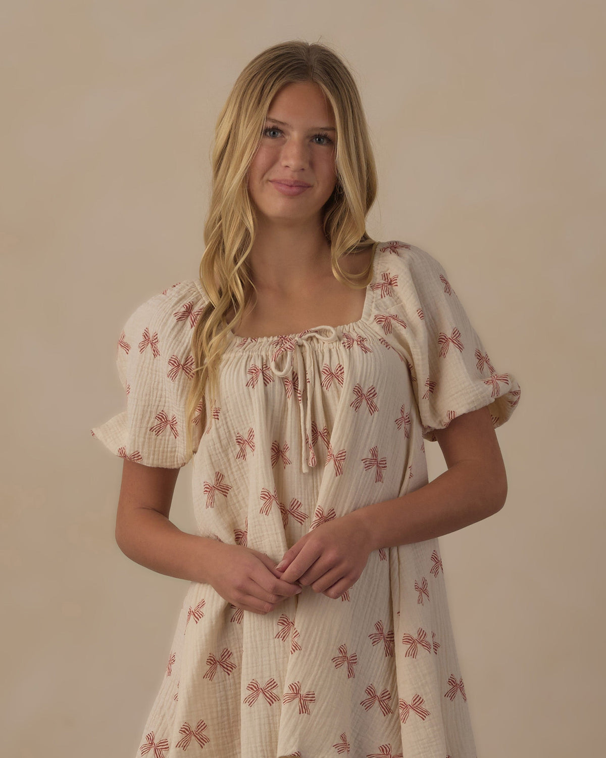 Teen Sabrina Mini Dress Peppermint Bows
