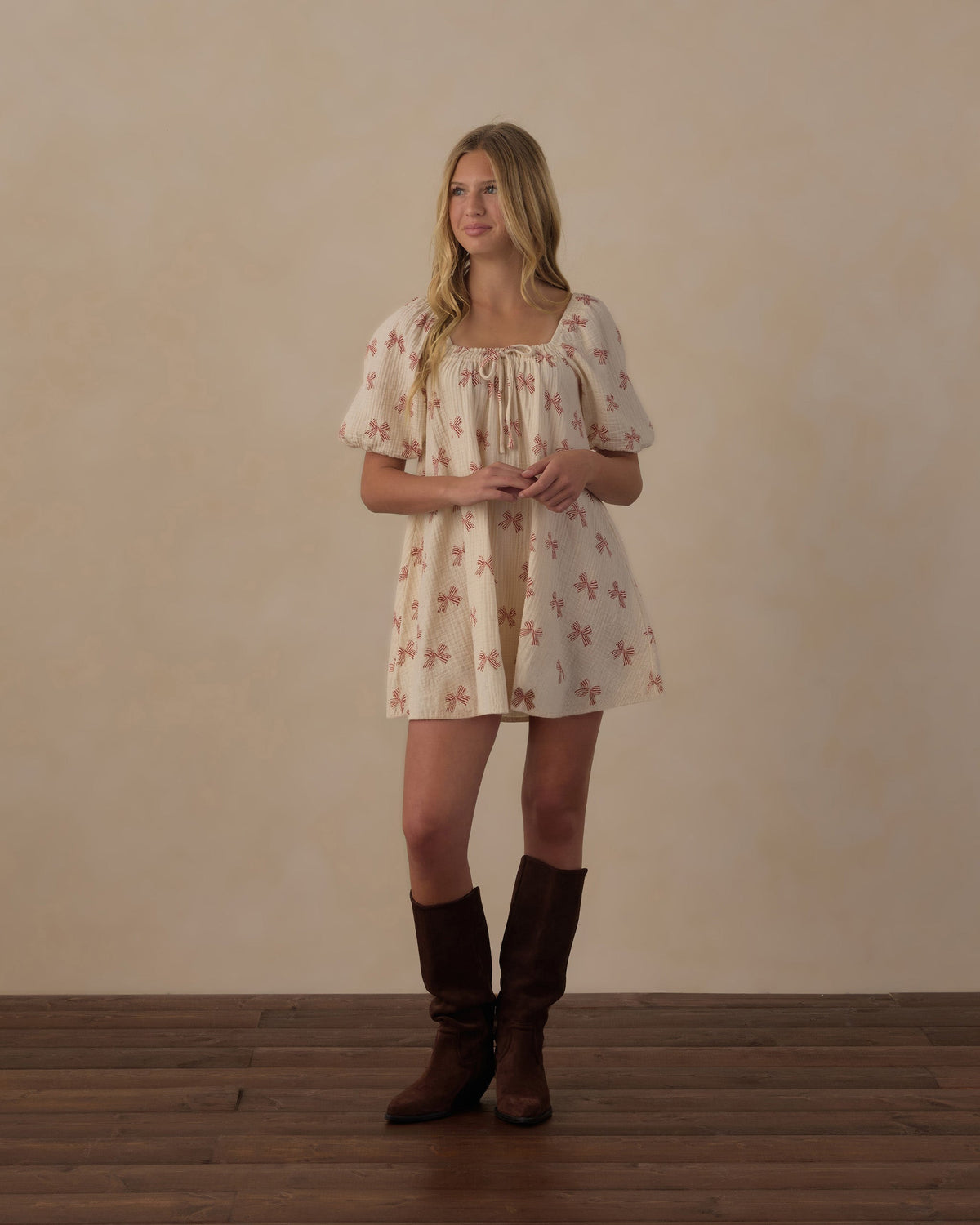 Teen Sabrina Mini Dress Peppermint Bows