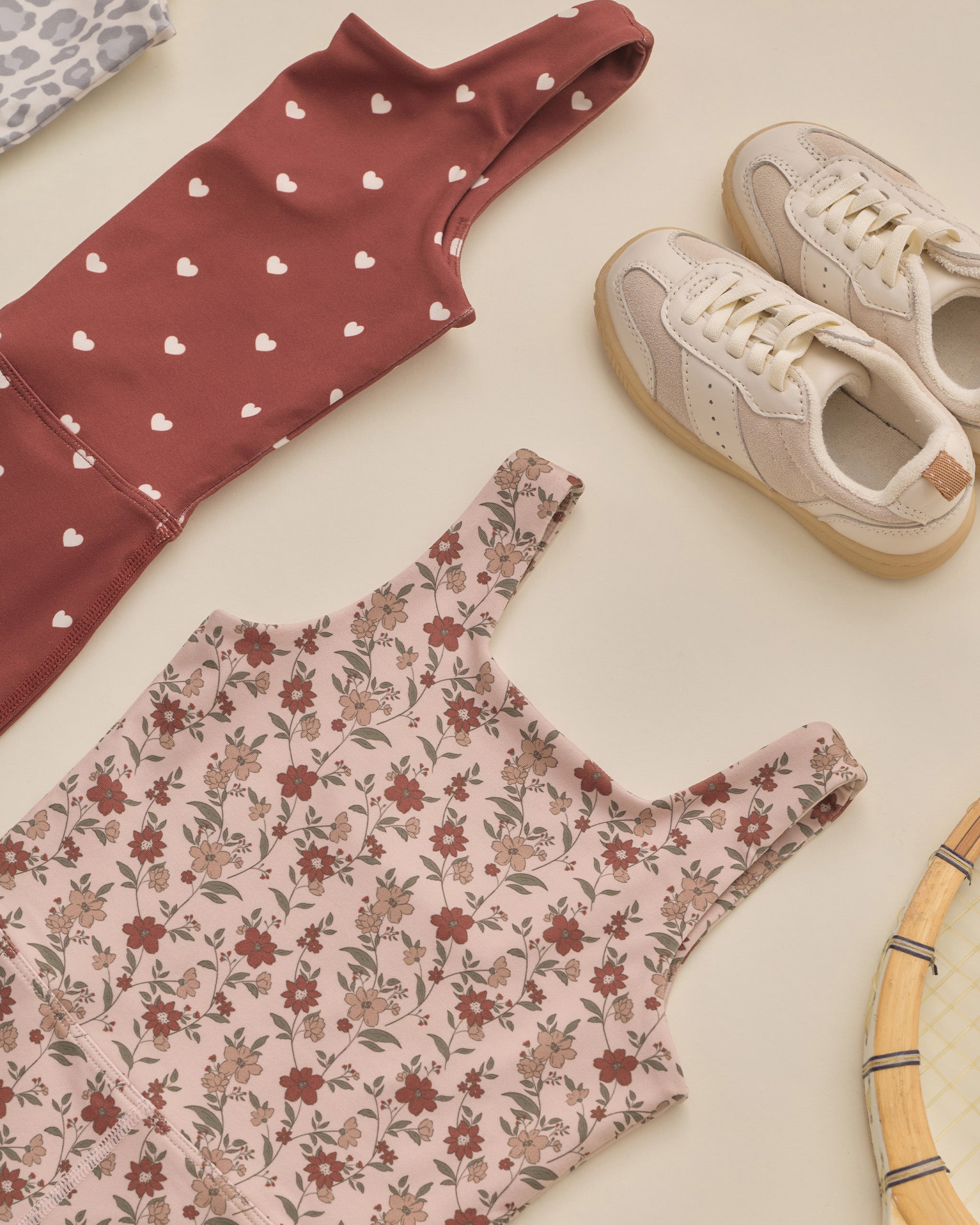 Malibu Bodysuit Brick Hearts - Rylee + Cru | Kids Clothes | Trendy Baby Clothes | Modern Infant Outfits |