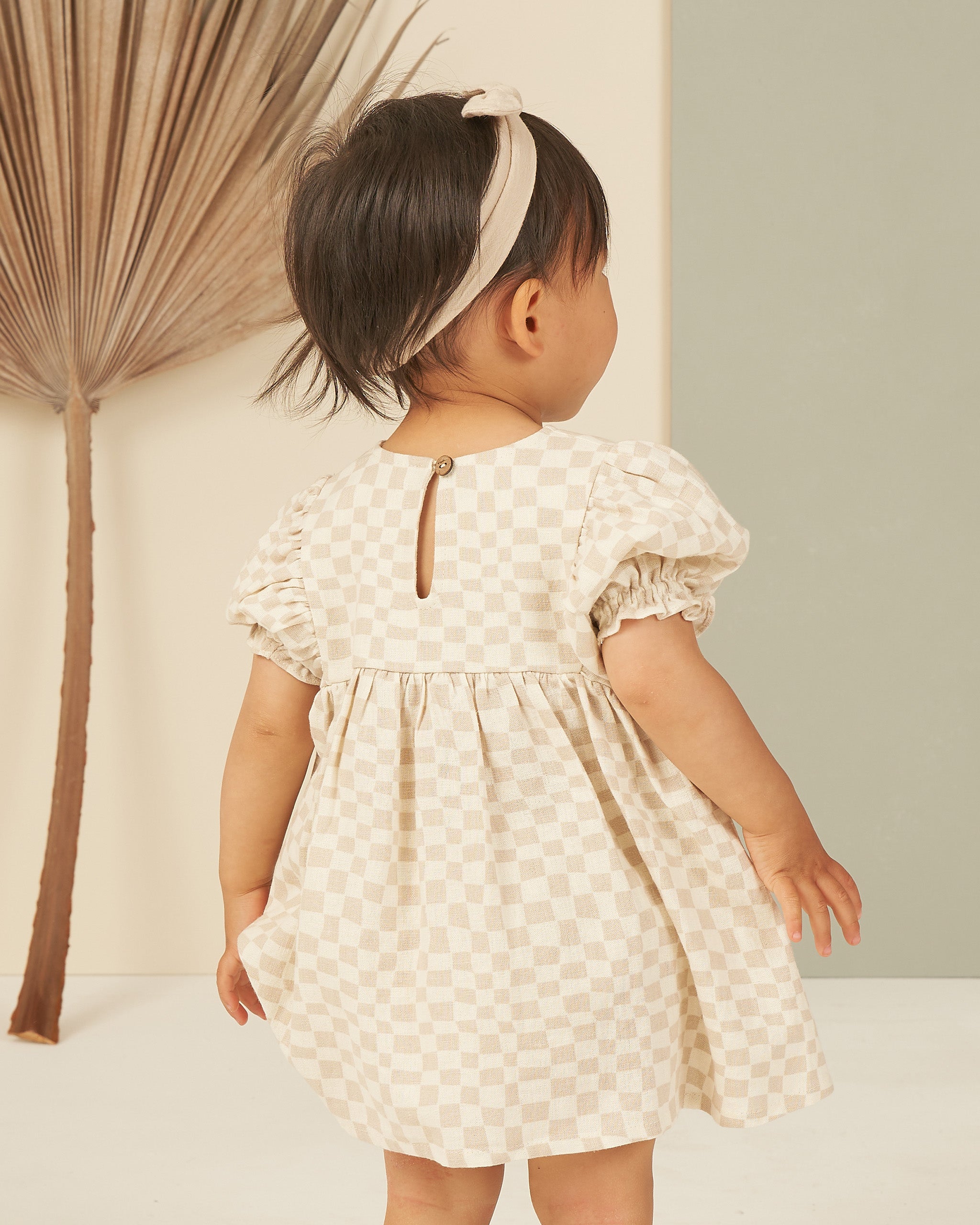 Jolene Dress || Dove Check - Rylee + Cru | Kids Clothes | Trendy Baby Clothes | Modern Infant Outfits |