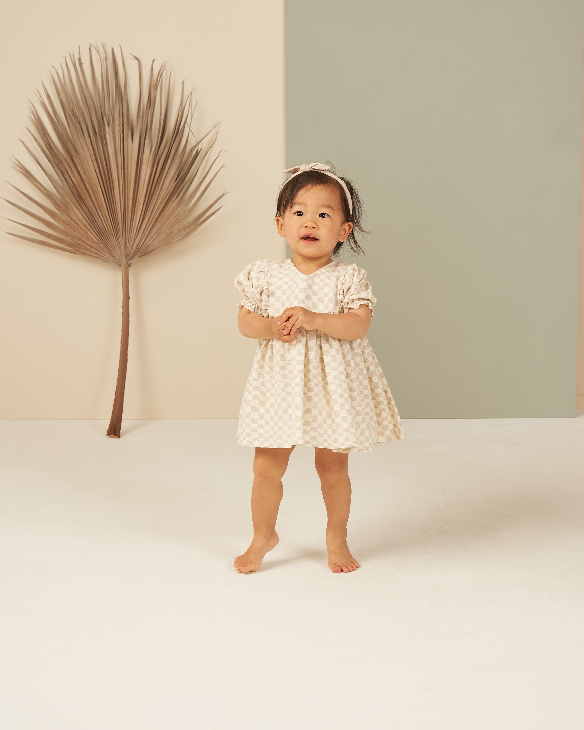 Jolene Dress || Dove Check - Rylee + Cru | Kids Clothes | Trendy Baby Clothes | Modern Infant Outfits |