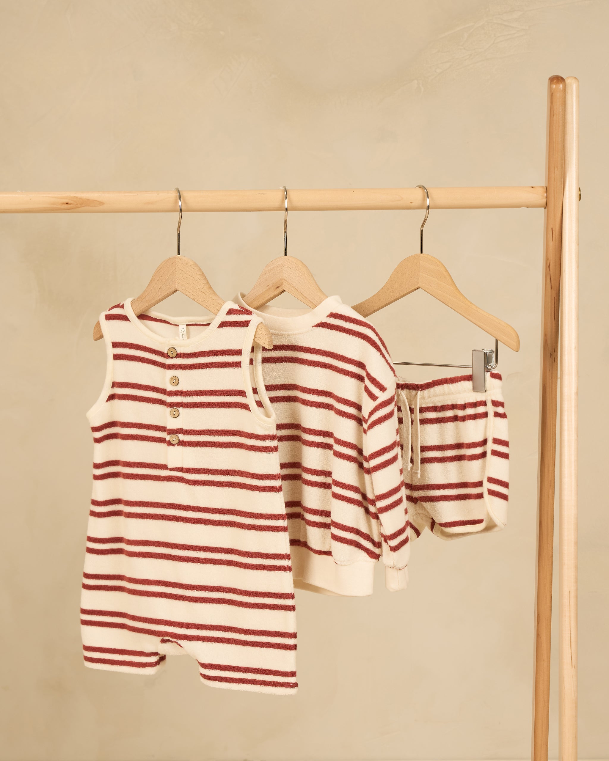 Davis Romper || Red Stripe