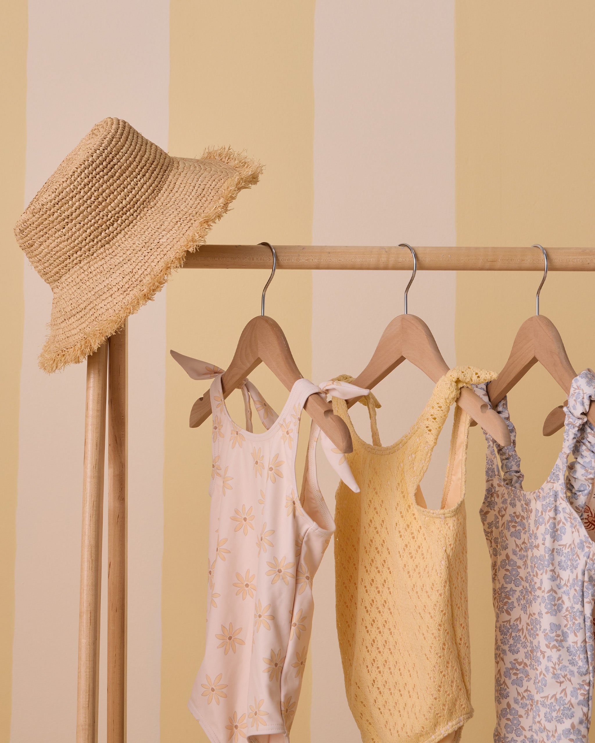 Maillot une pièce Scrunch || Ditsy bleu