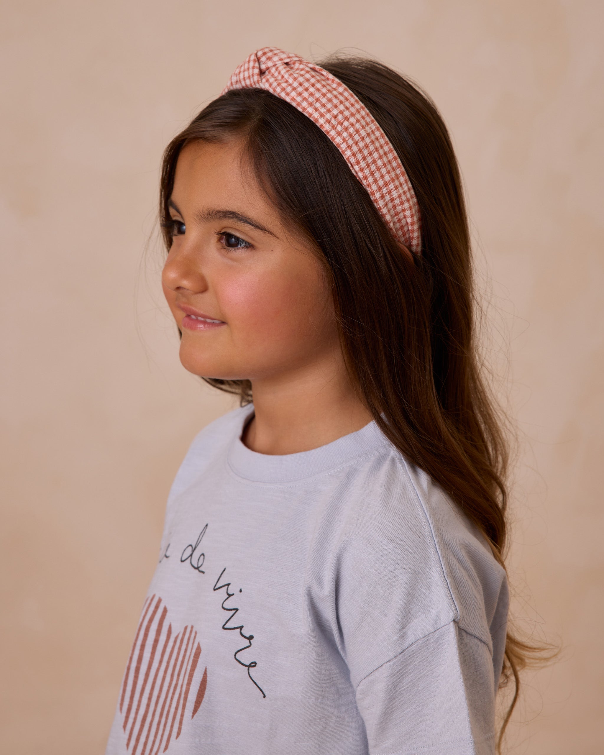 Knotted Headband || Poppy Gingham