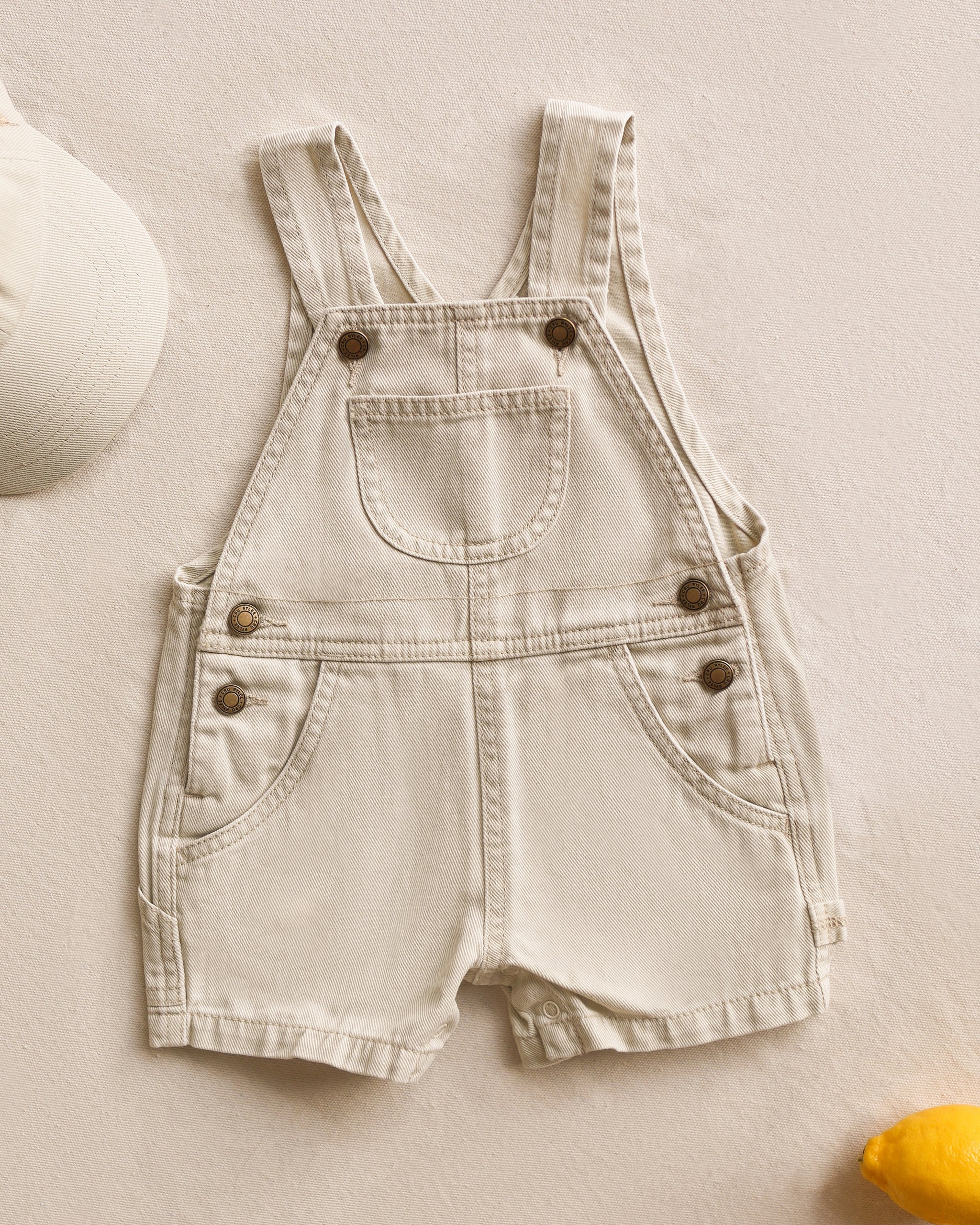 Denim Shortalls || Stone