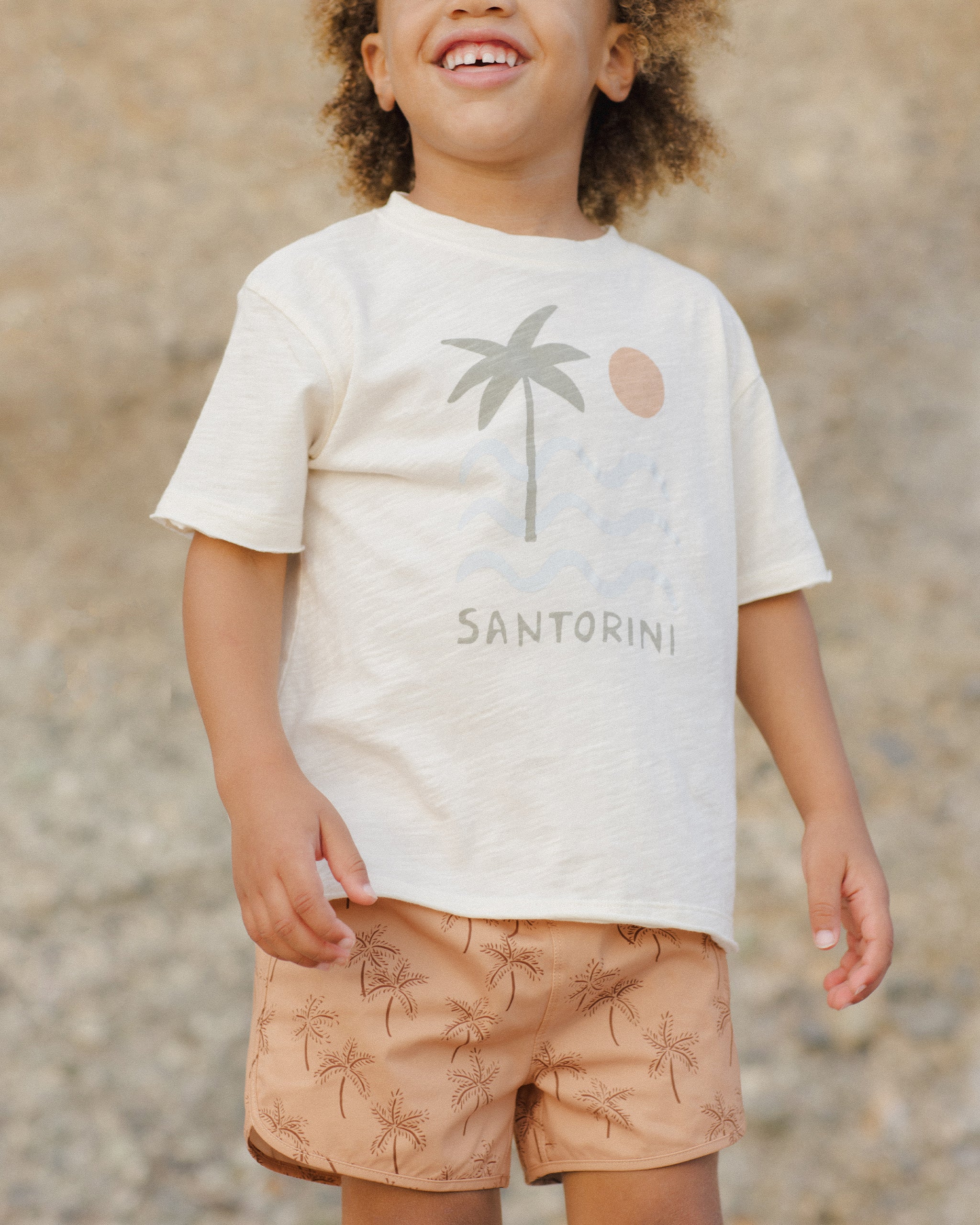 Raw Edge Tee || Santorini