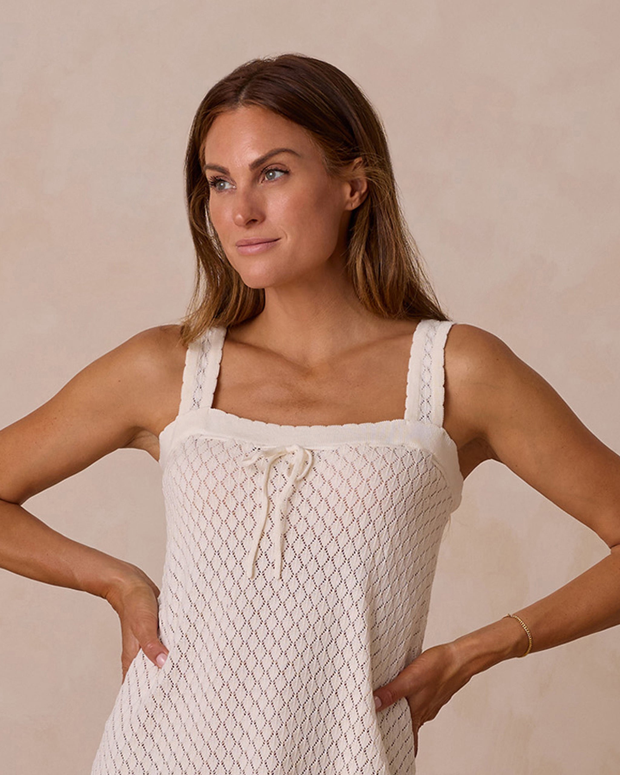 Crochet Tank Mini Dress || Ivory Rylee + Cru Canada Crochet Tank Mini Dress || Ivory Rylee + Cru Canada