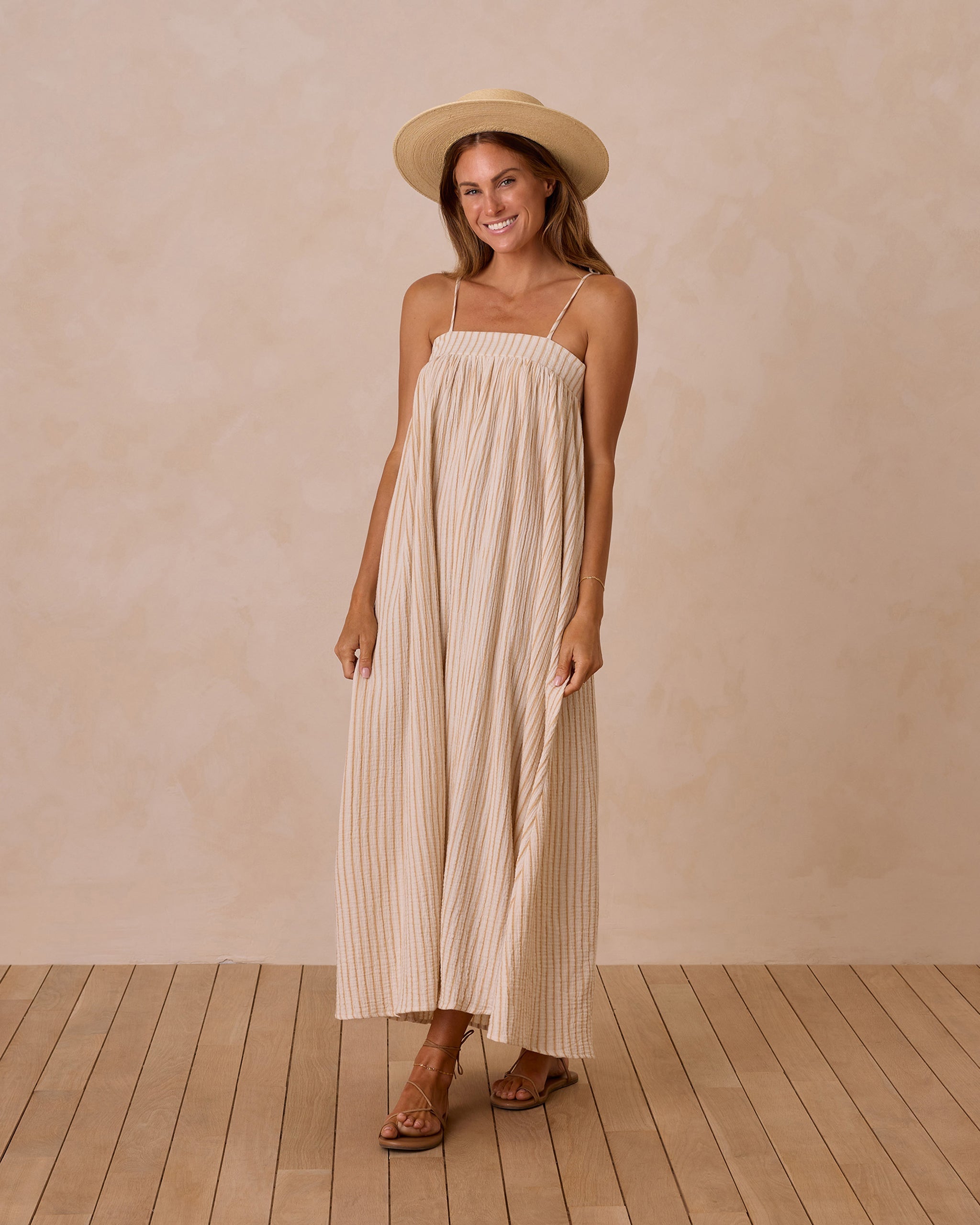 Malea Dress || Marigold Stripe