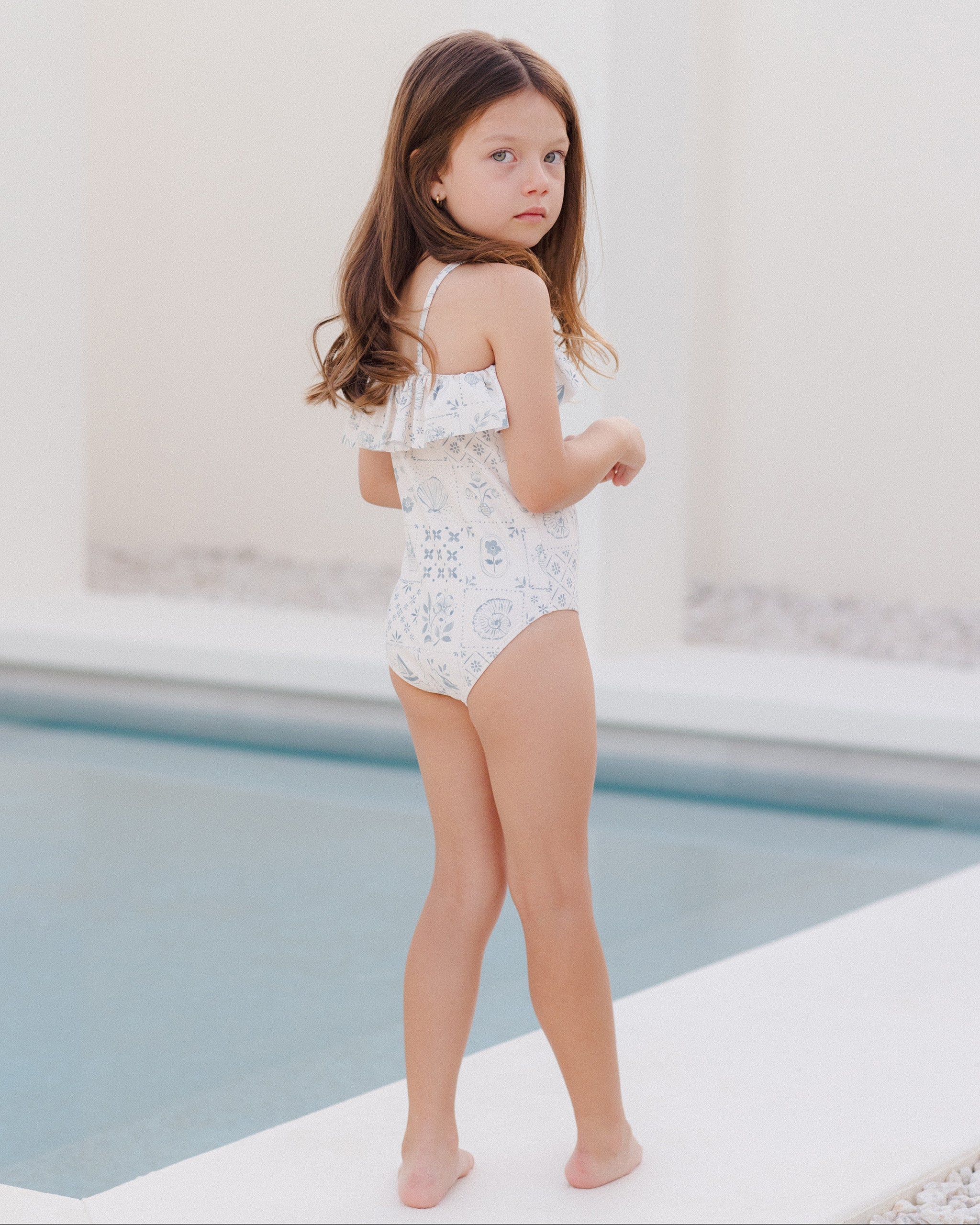 【GRACE U】Sofia Ruffle One-piece Ruffle One-Piece || Tile – Rylee + Cru Canada