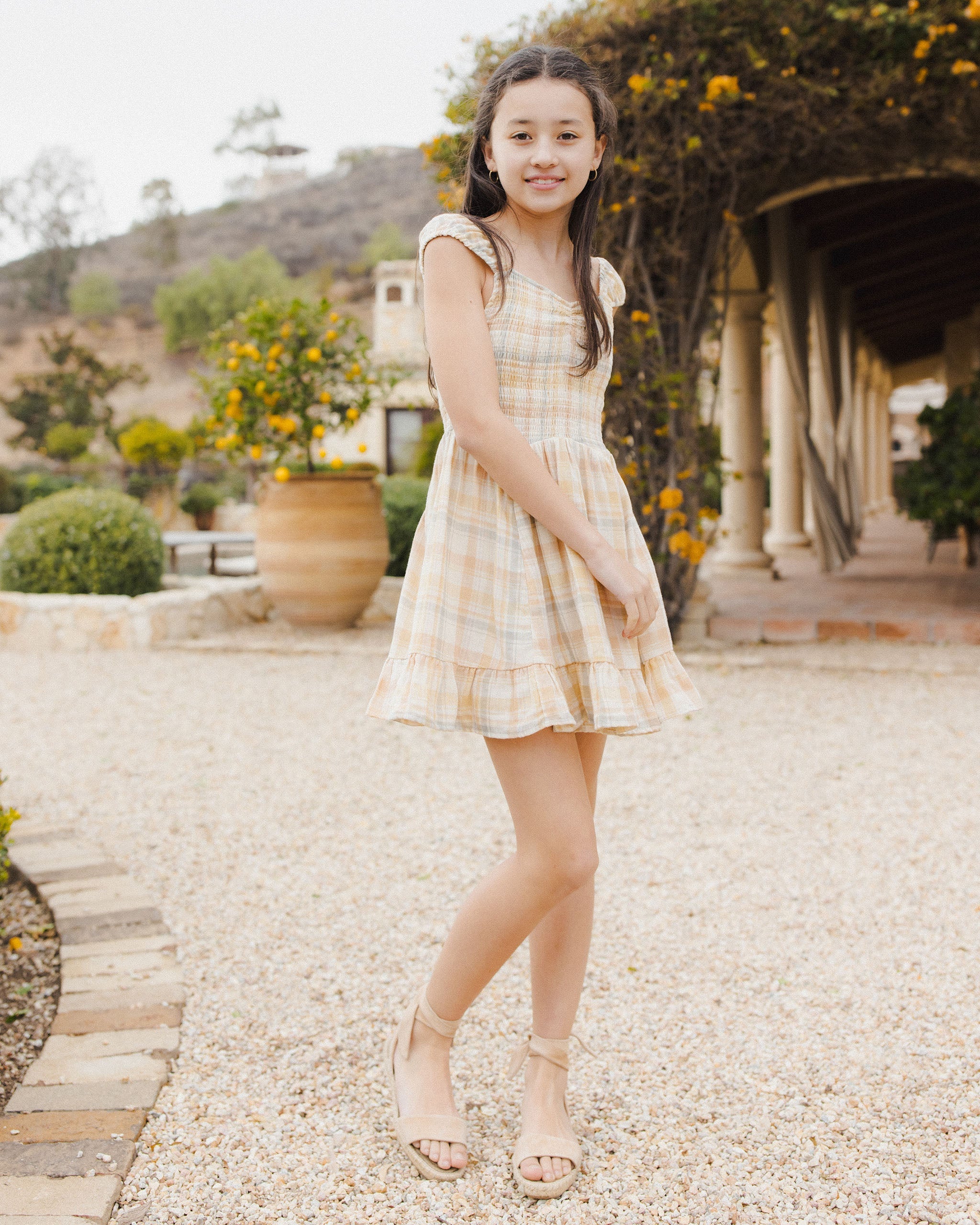 Kalina Dress || Pastel Plaid Teen