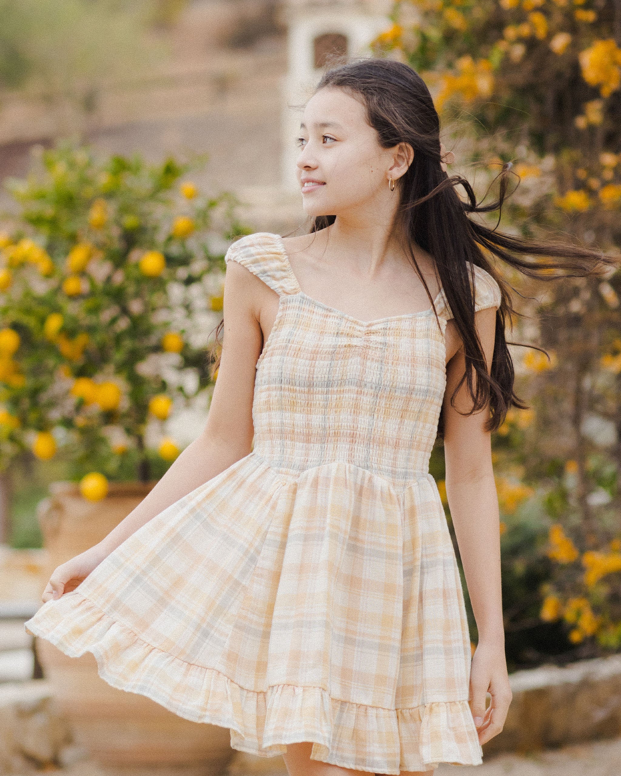 Kalina Dress || Pastel Plaid Teen