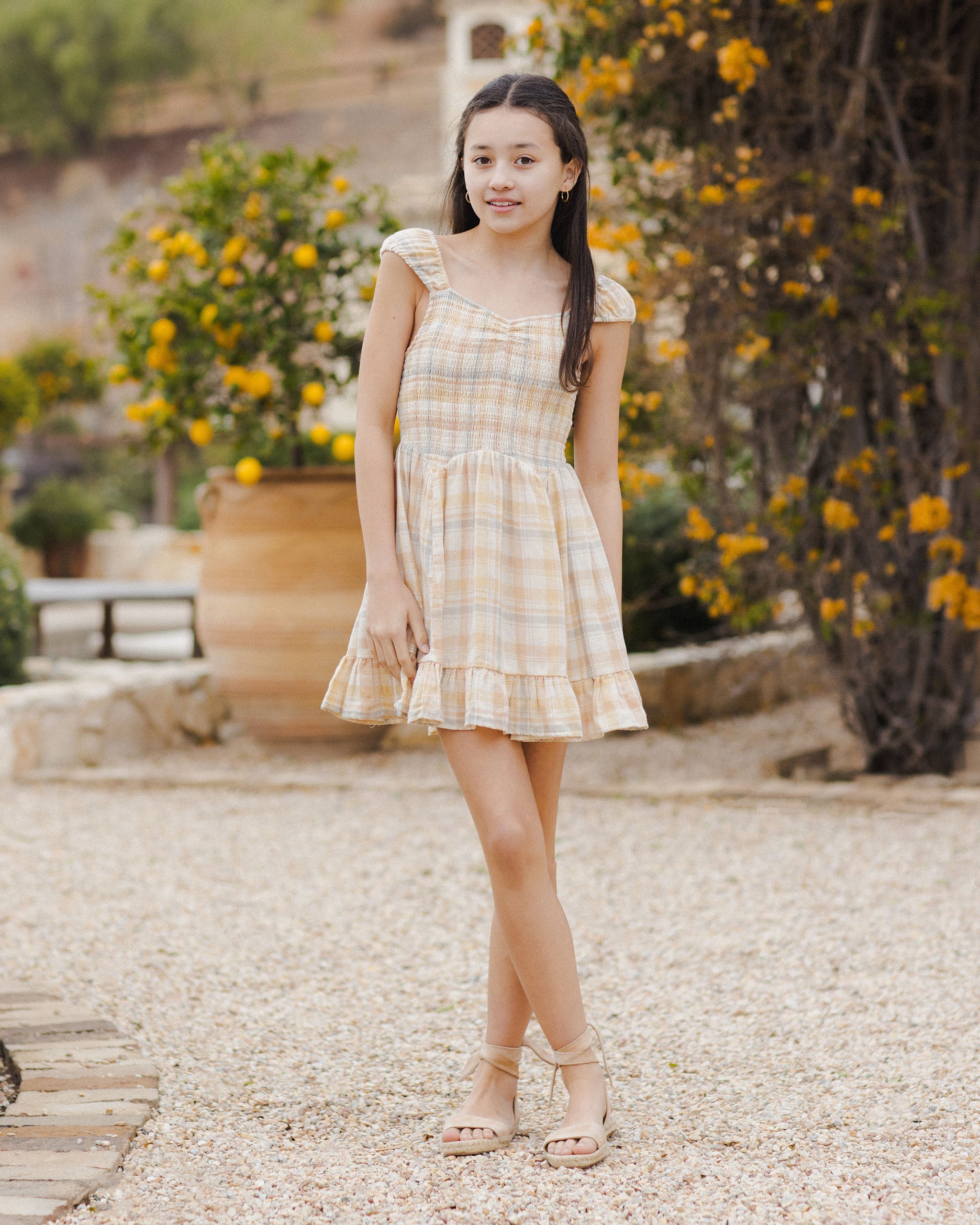 Kalina Dress || Pastel Plaid Teen