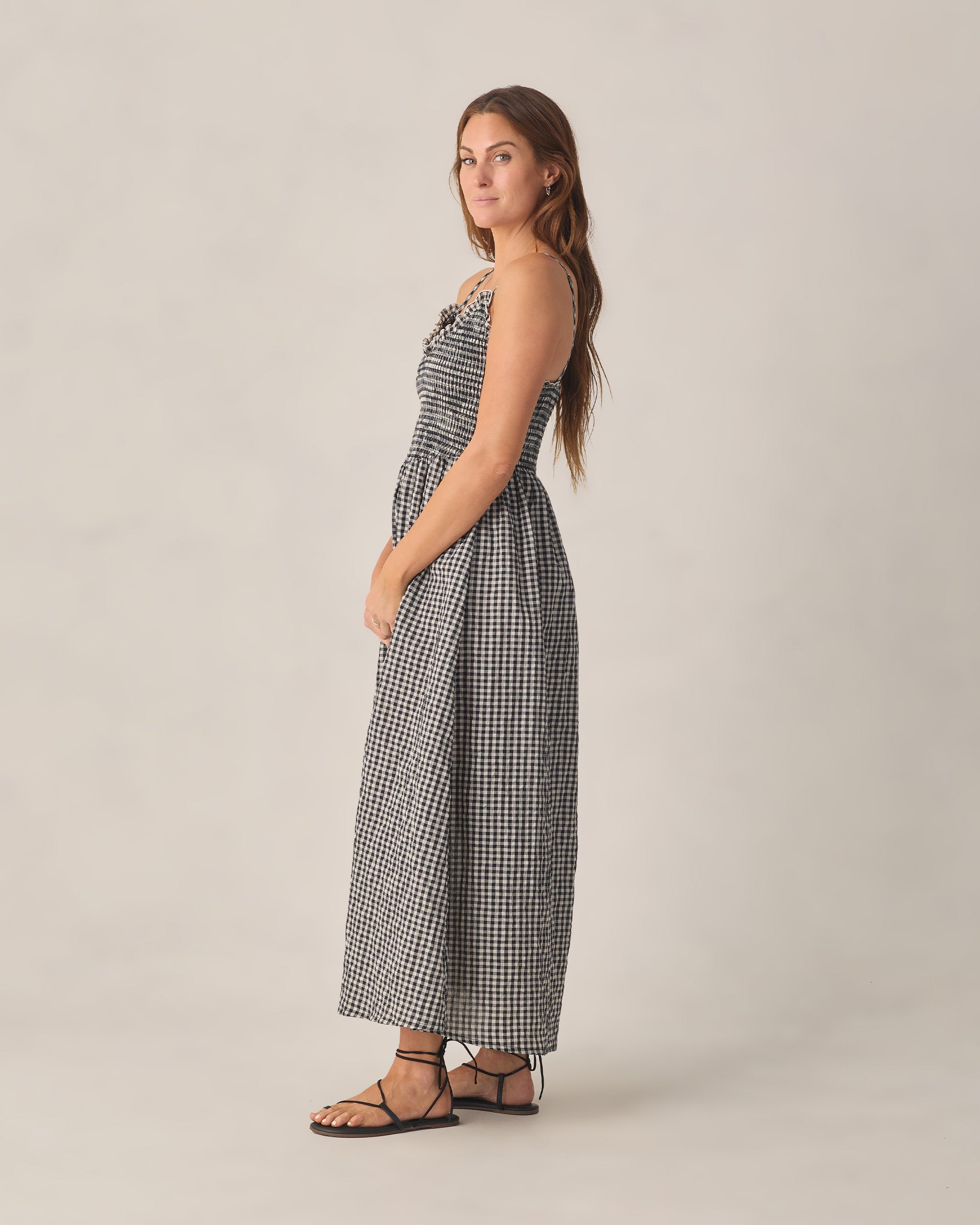 Women's Chrissy Dress Black Check - Rylee + Cru | Kids Clothes | Trendy Baby Clothes | Modern Infant Outfits |