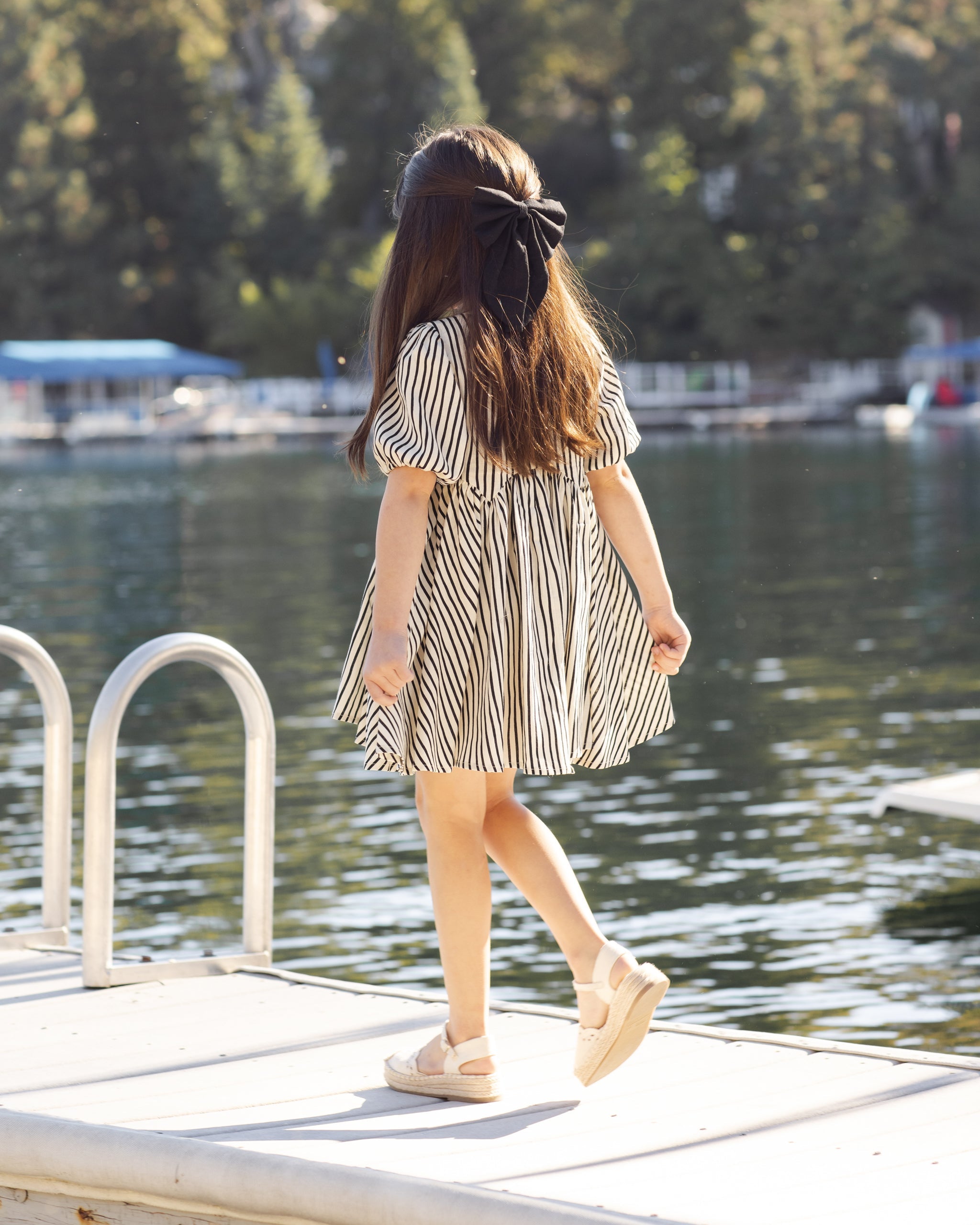 Rose Dress Wavy Stripe - Rylee + Cru | Kids Clothes | Trendy Baby Clothes | Modern Infant Outfits |