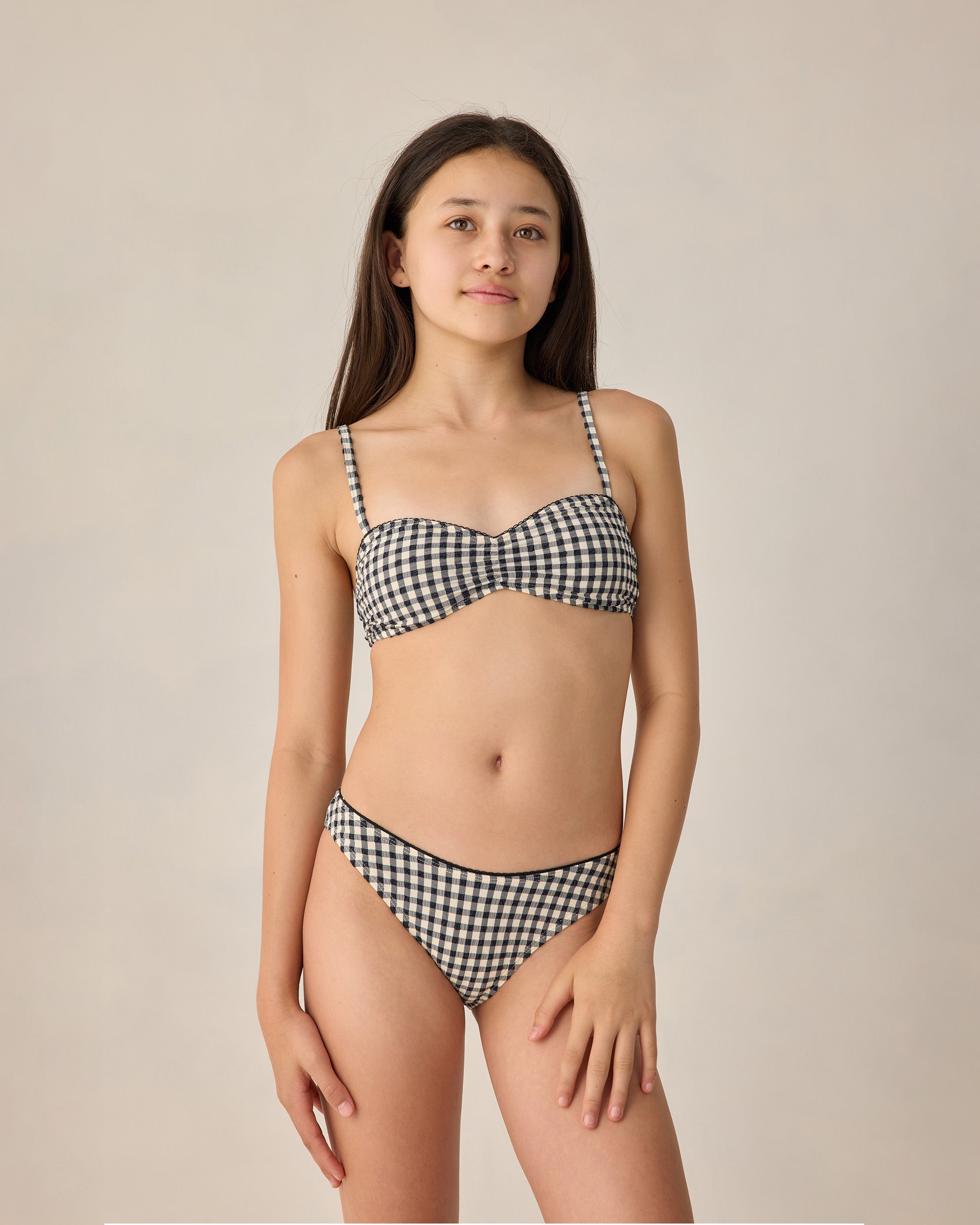 Teen Cardiff Bikini Set Black Gingham - Rylee + Cru | Kids Clothes | Trendy Baby Clothes | Modern Infant Outfits |