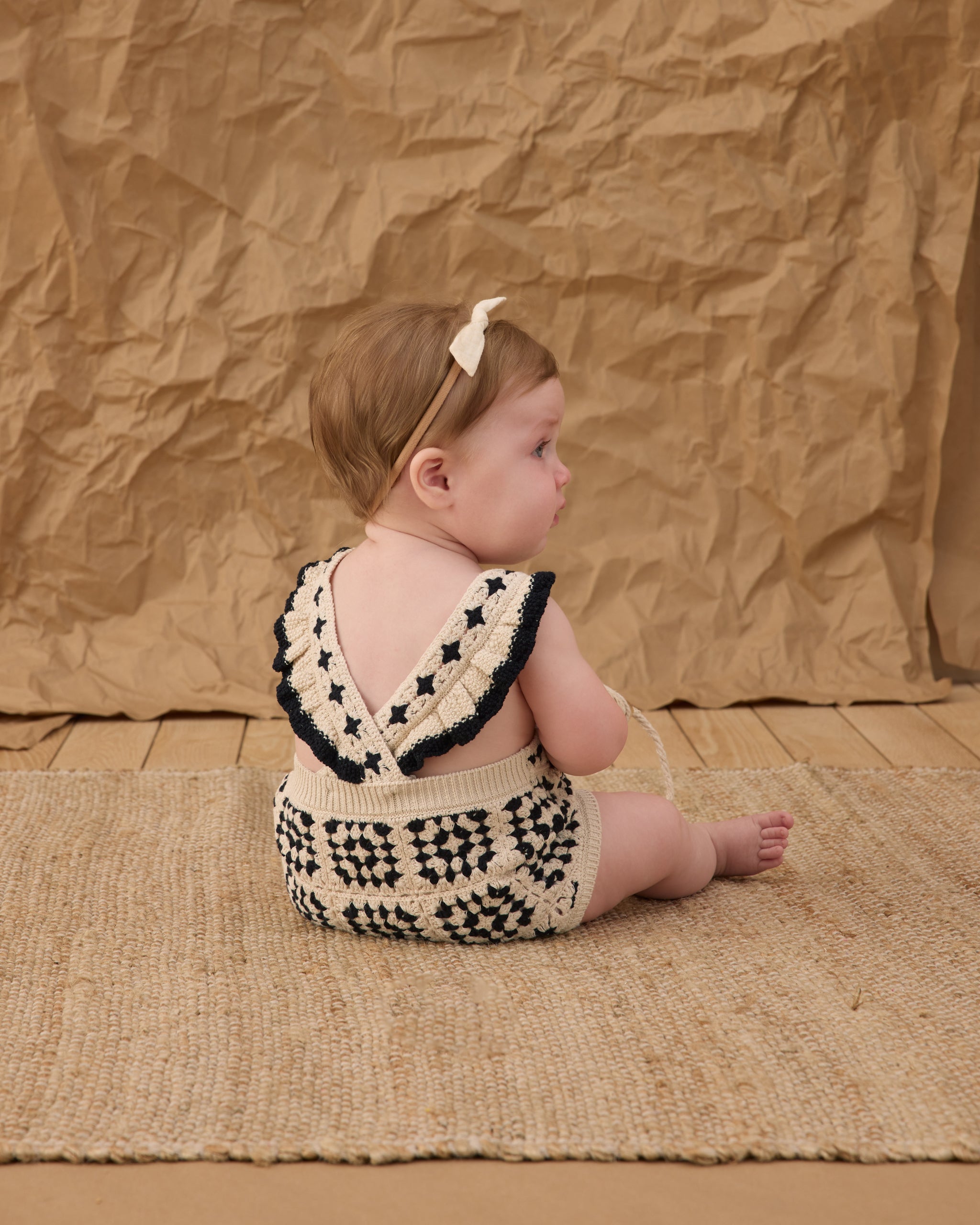 Crochet Romper Abstract - Rylee + Cru | Kids Clothes | Trendy Baby Clothes | Modern Infant Outfits |