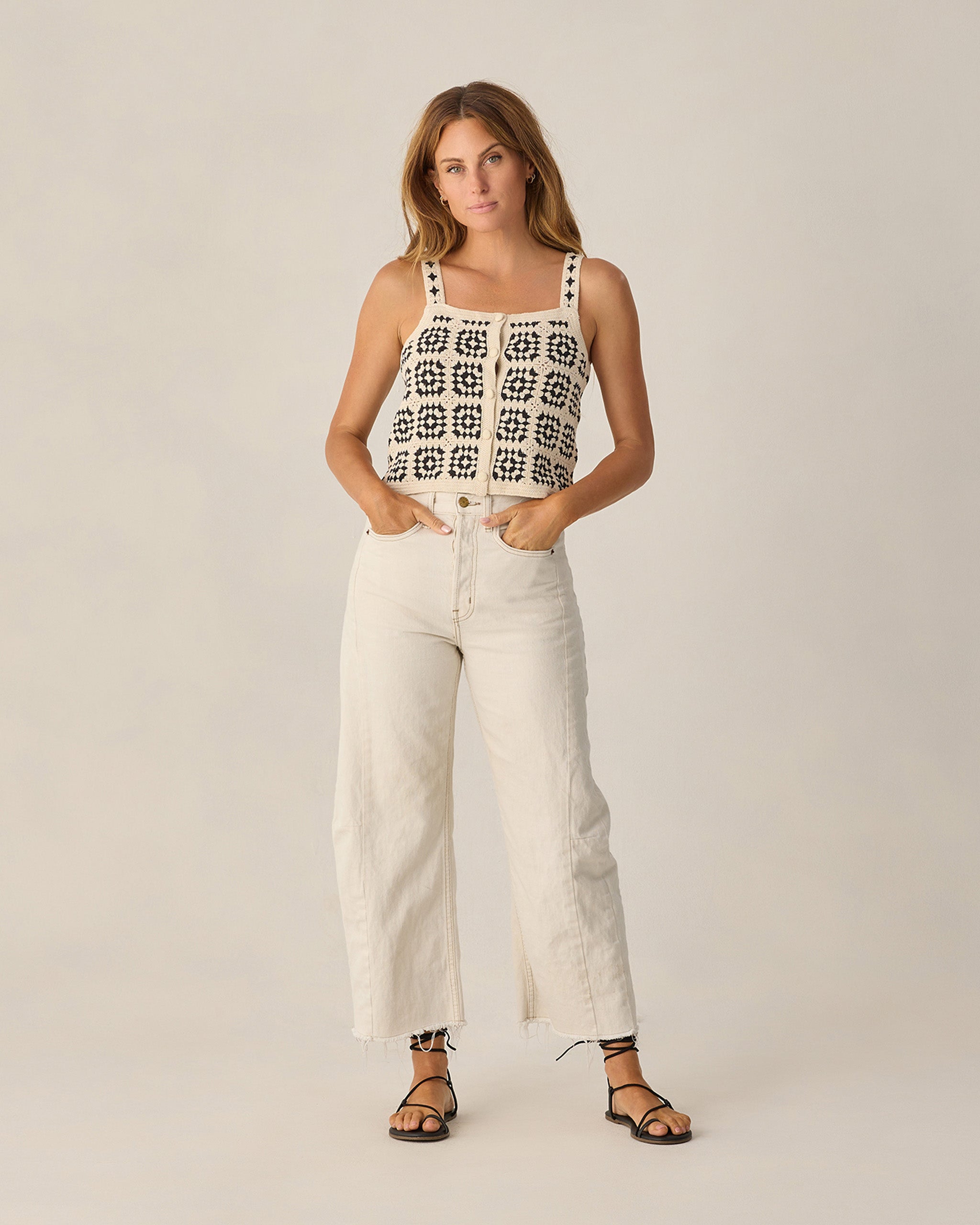 Women's Crochet Tank Abstract - Rylee + Cru | Kids Clothes | Trendy Baby Clothes | Modern Infant Outfits |