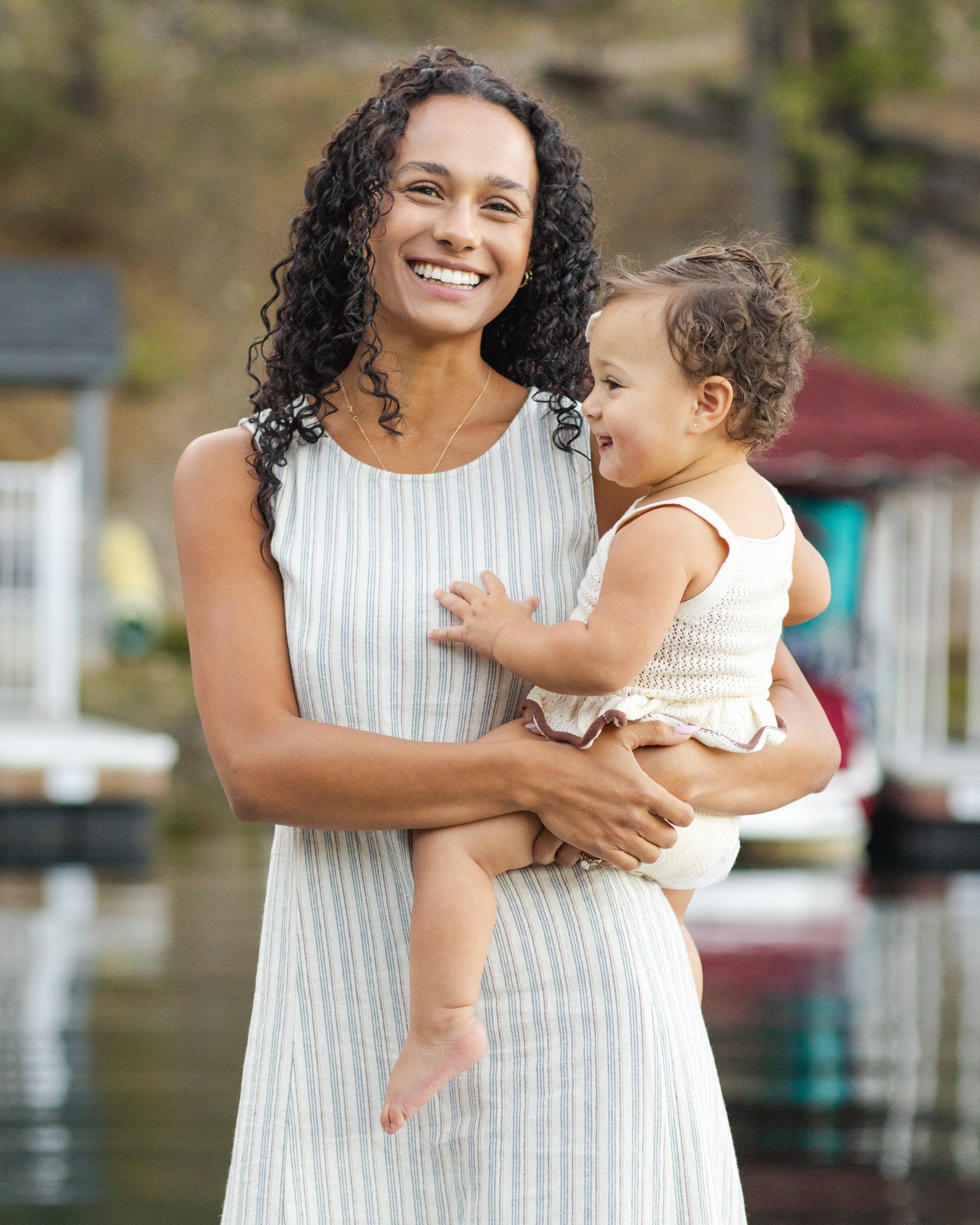 Crochet Ruffle Romper Natural