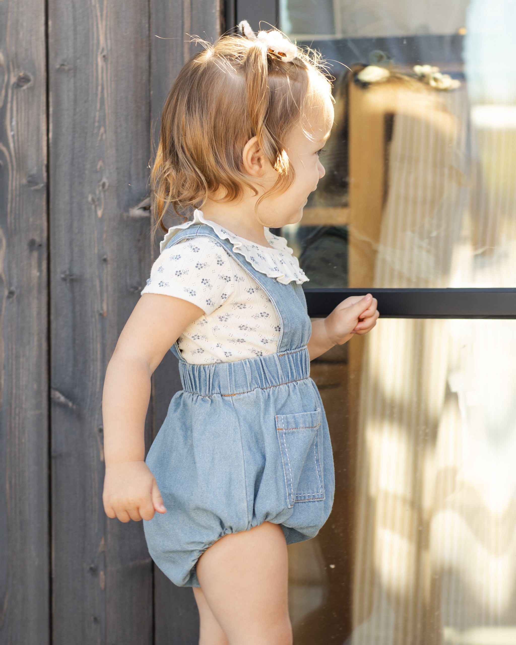 Denim Romper Washed Blue