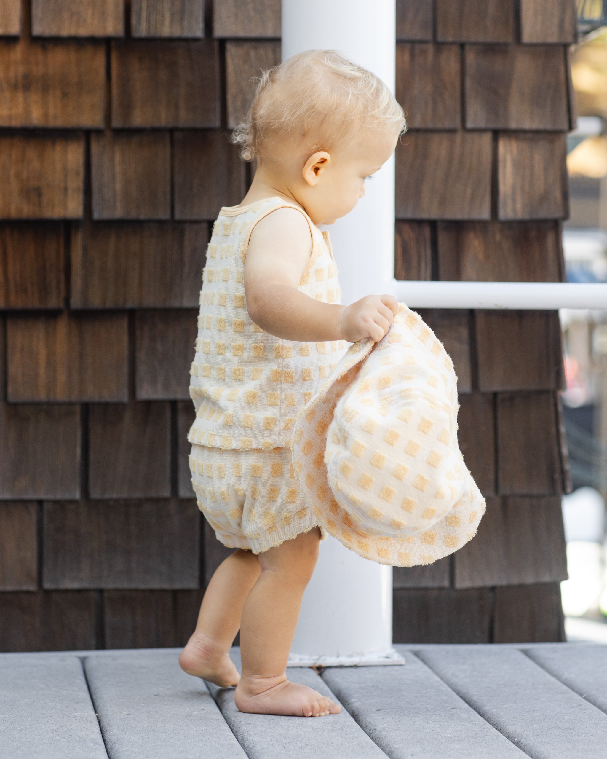 Baby Tank Set Butterscotch Grid