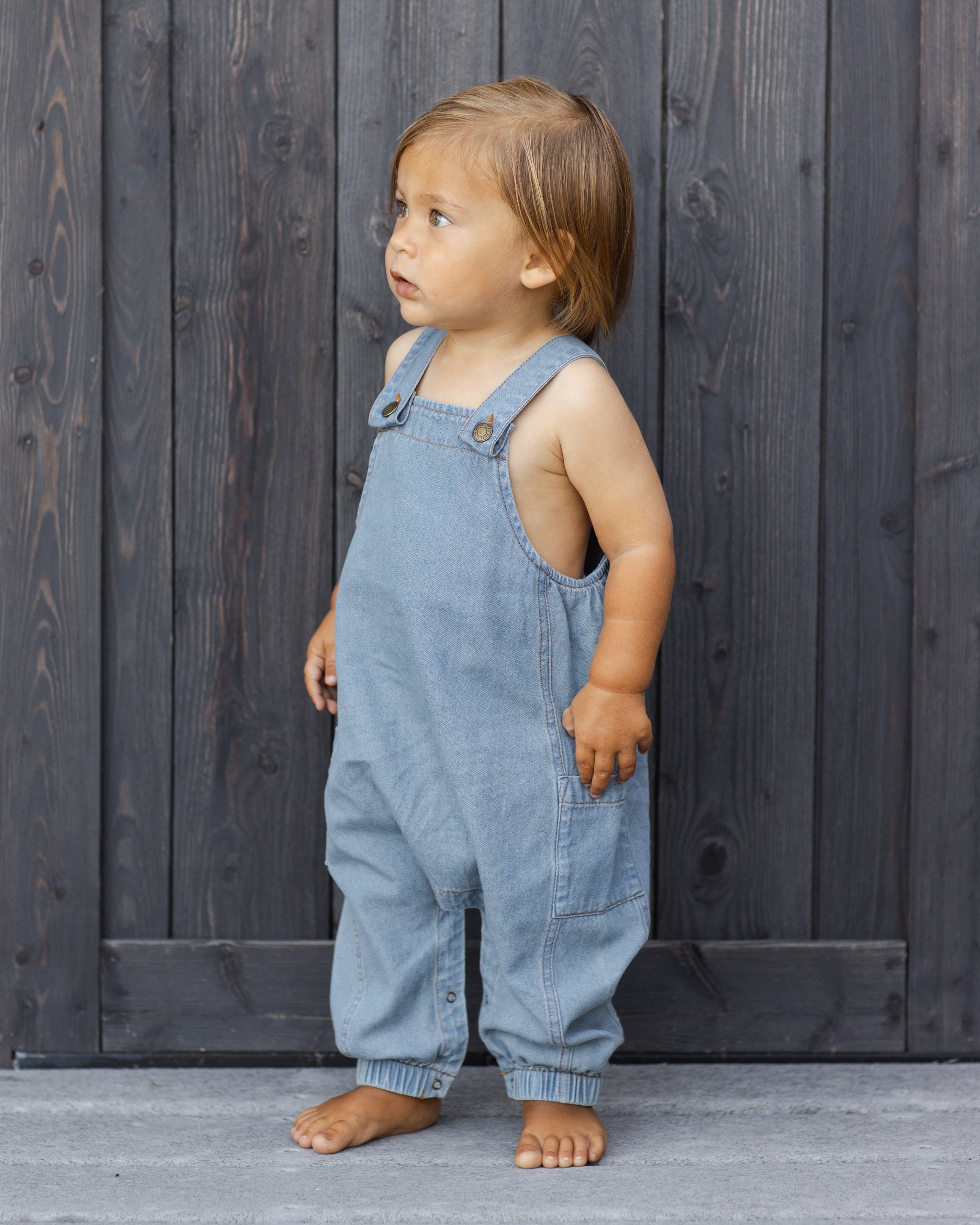 Cargo Baby Overall Washed Blue