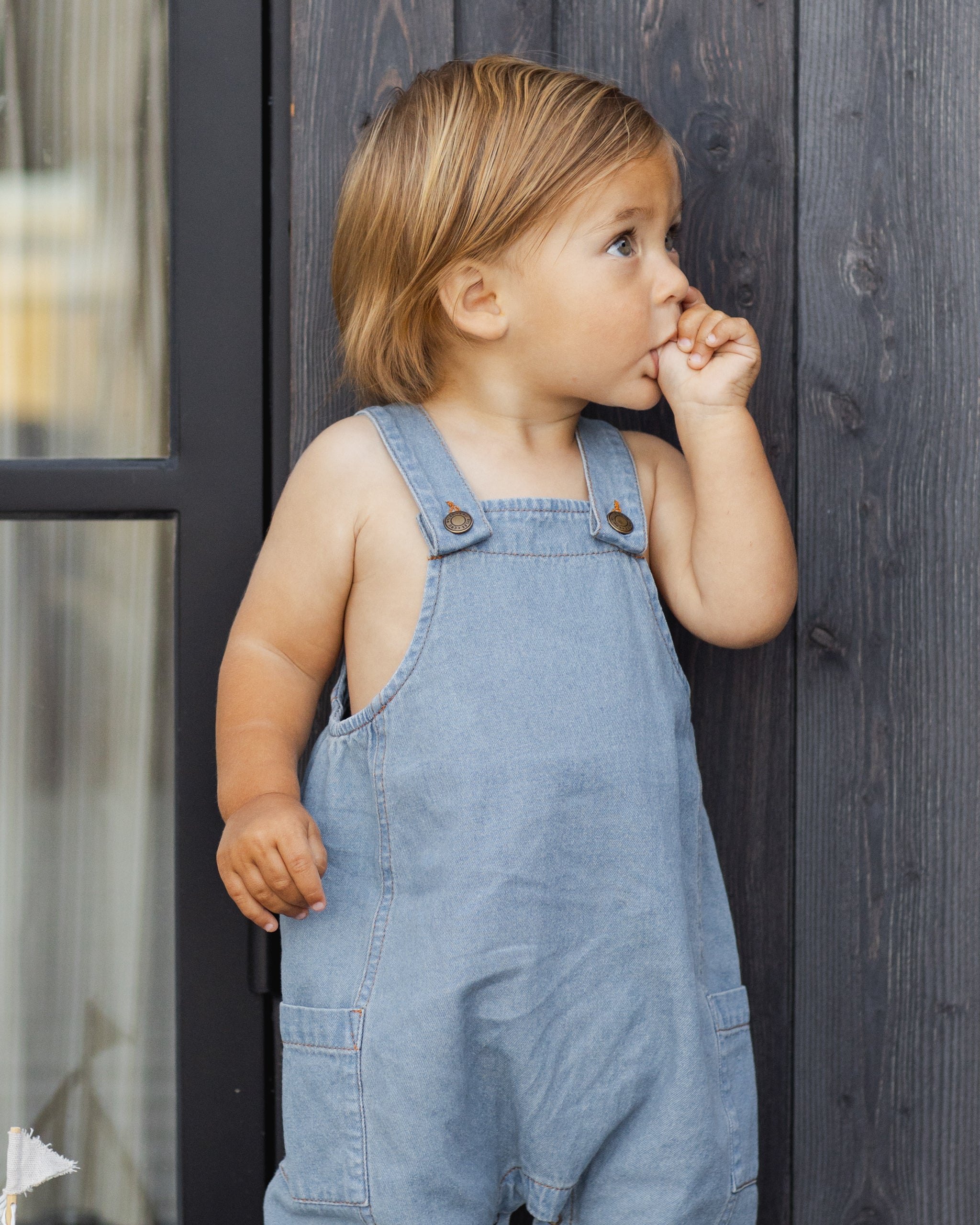Cargo Baby Overall Washed Blue