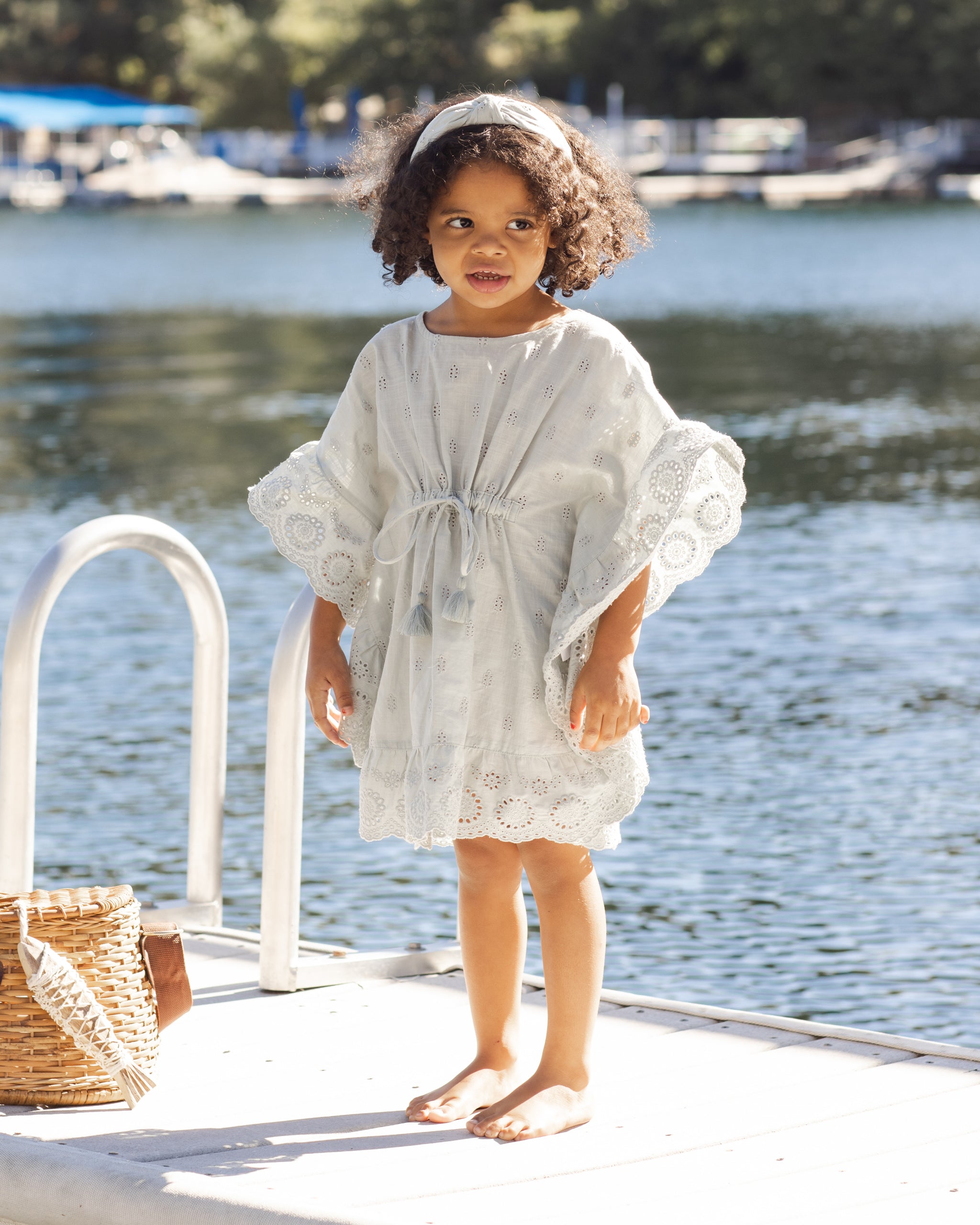 Bandeau noué couleur écume de mer