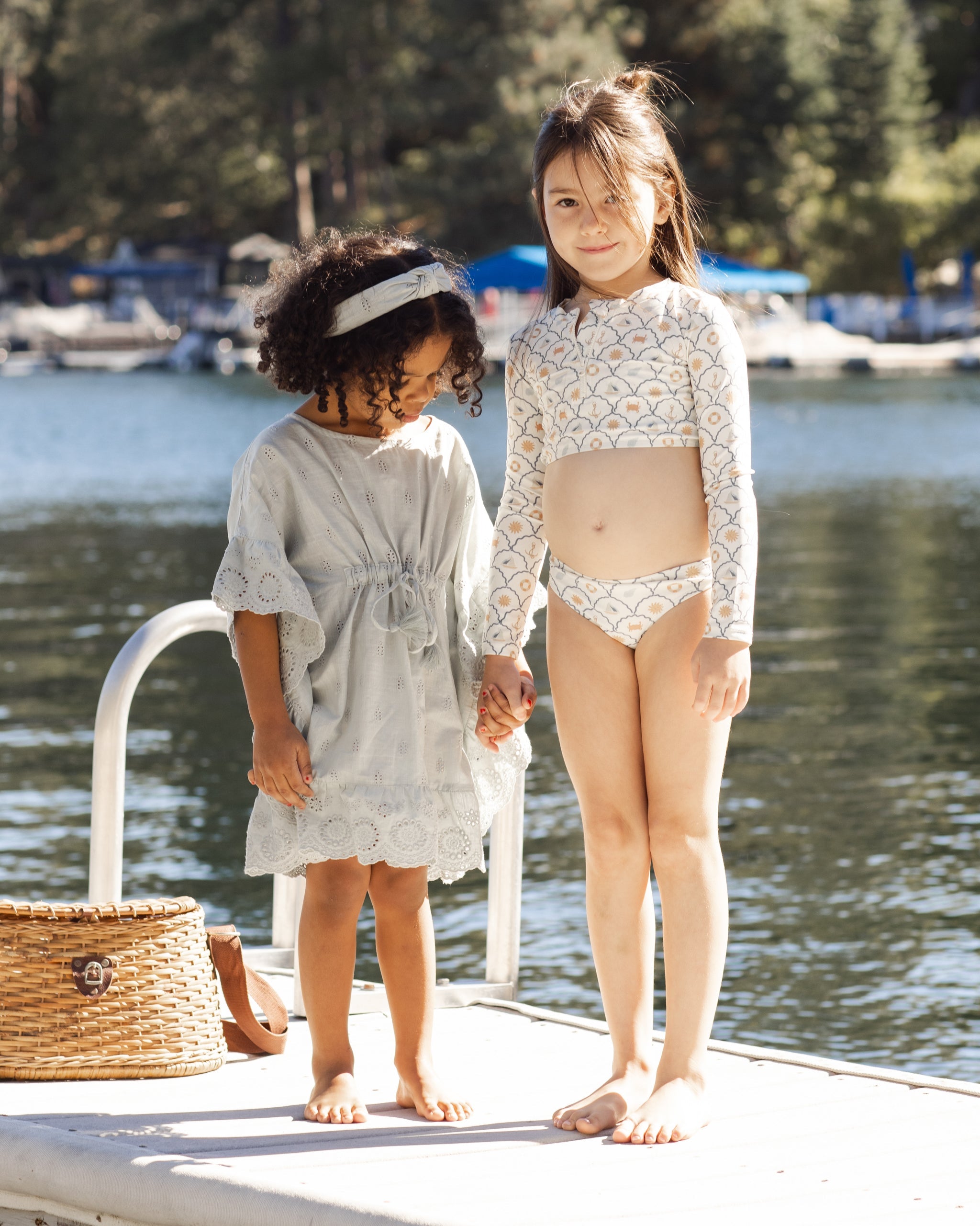 Bandeau noué couleur écume de mer