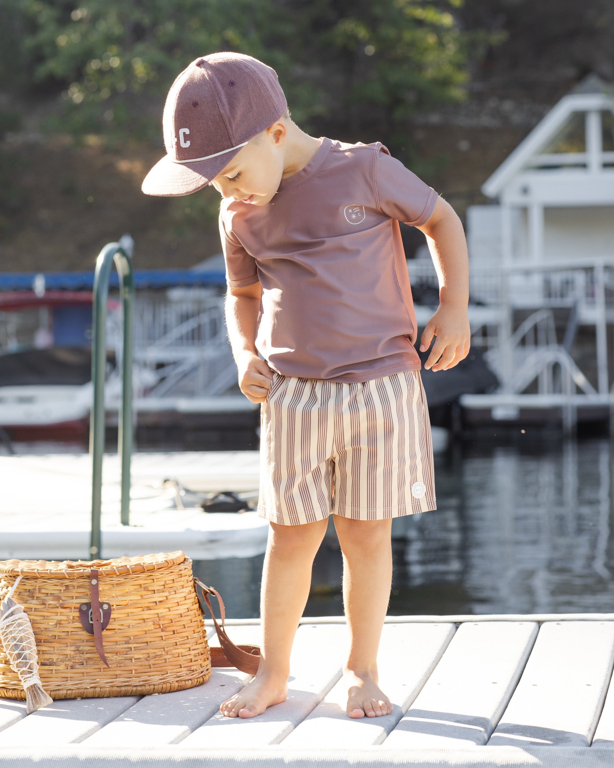 Boardshort Brown Butterscotch Stripe