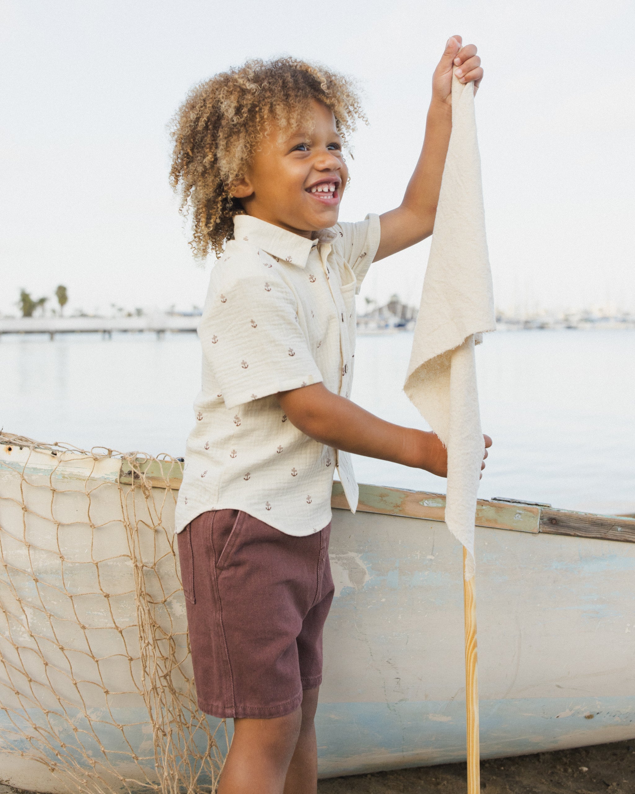 Collared Short Sleeve Shirt Anchors