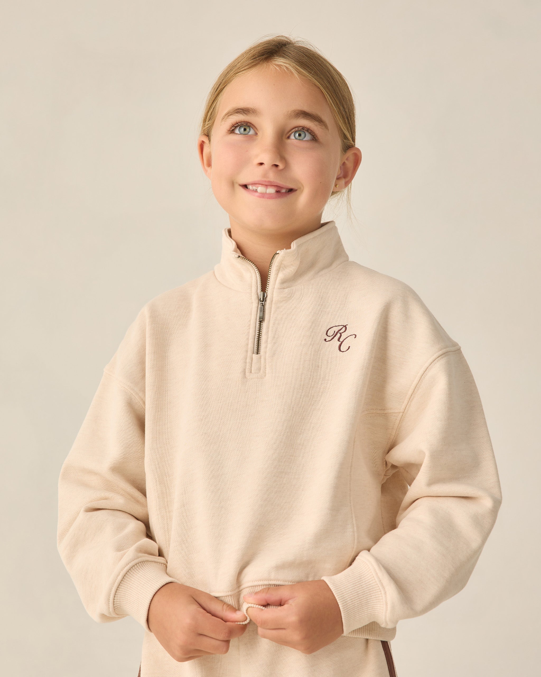 Half Zip Sweatshirt Shell Heathered