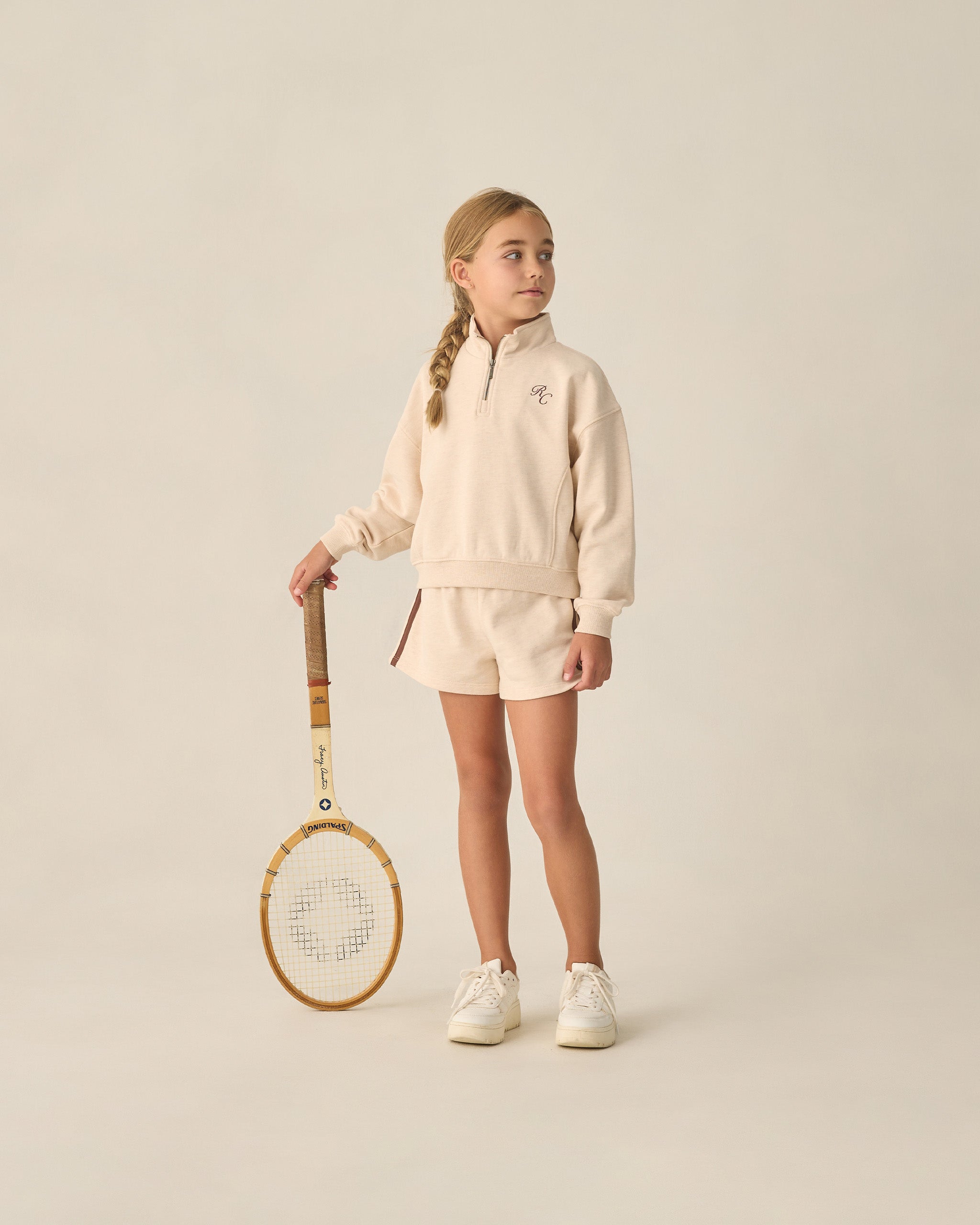 Half Zip Sweatshirt Shell Heathered