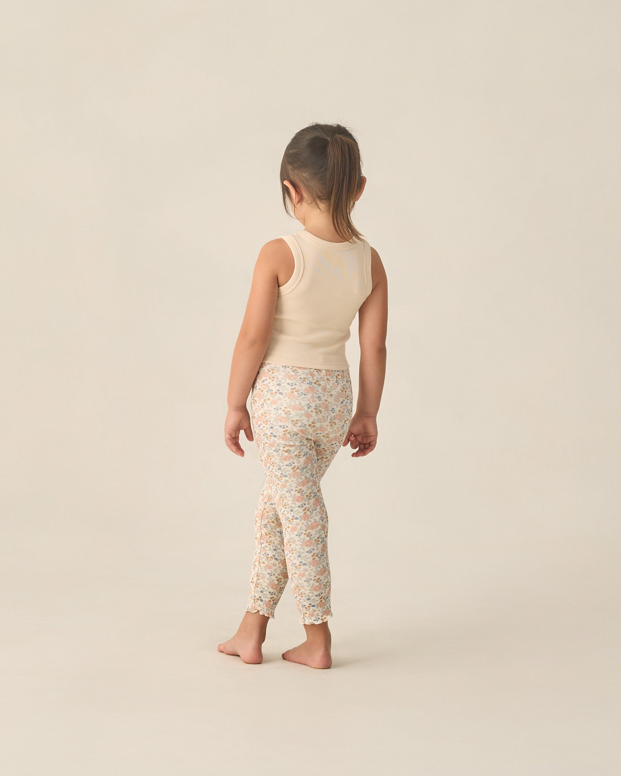 Ensemble legging côtelé Flower Field, Heathered Blush