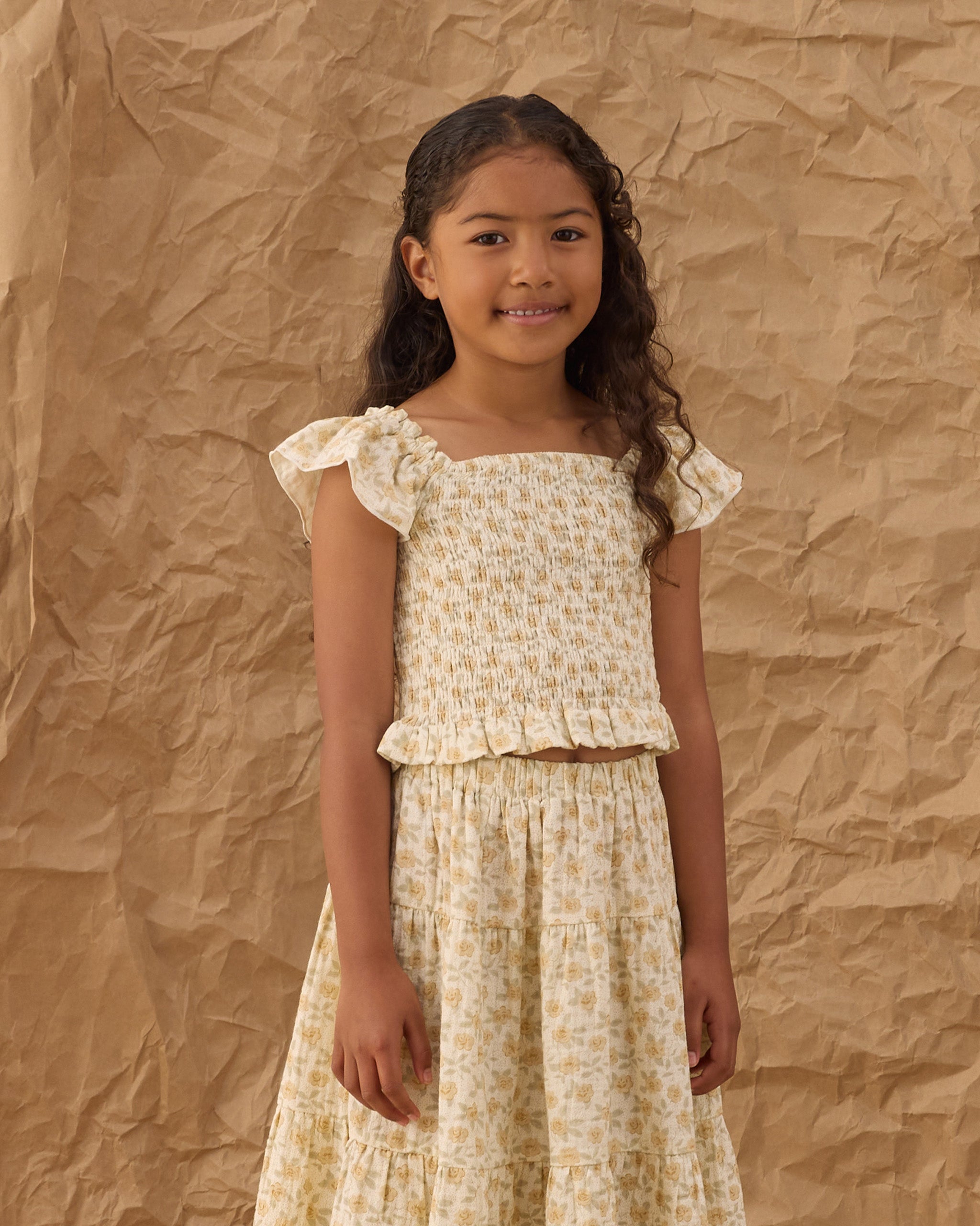 Zayla Top Yellow Floral – Rylee + Cru Canada