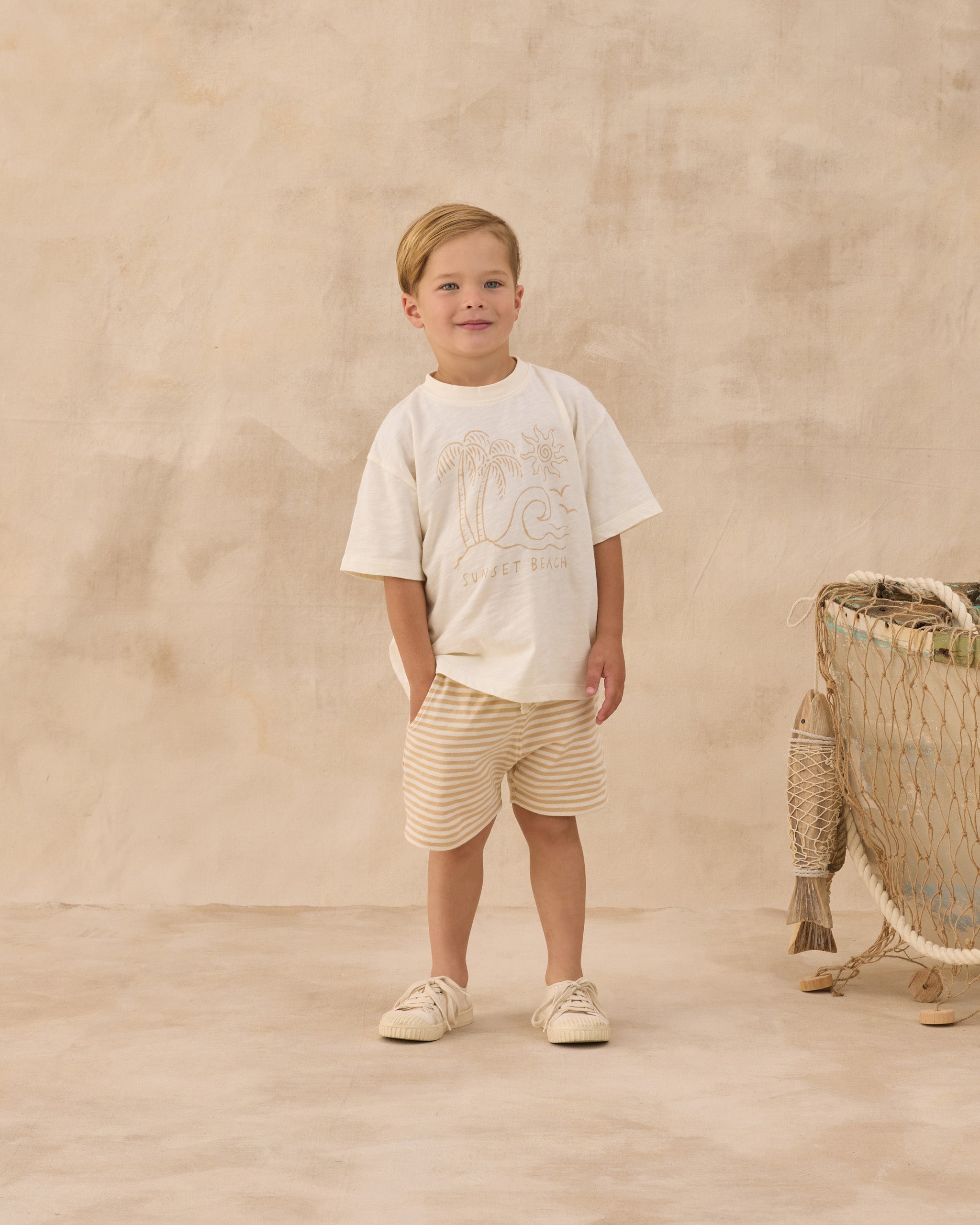 Sam Short Butterscotch Stripe