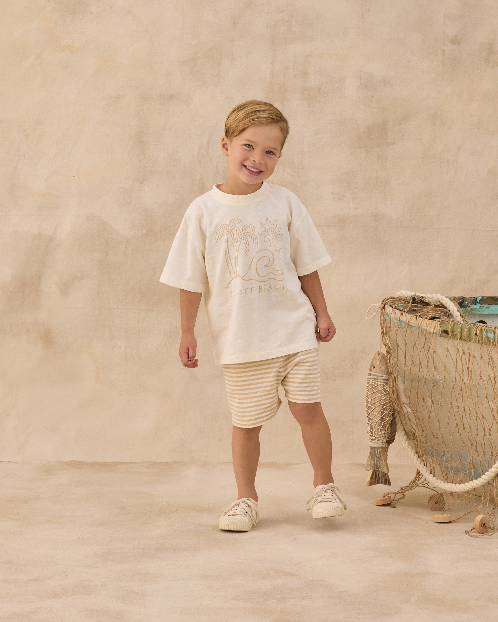 Sam Short Butterscotch Stripe