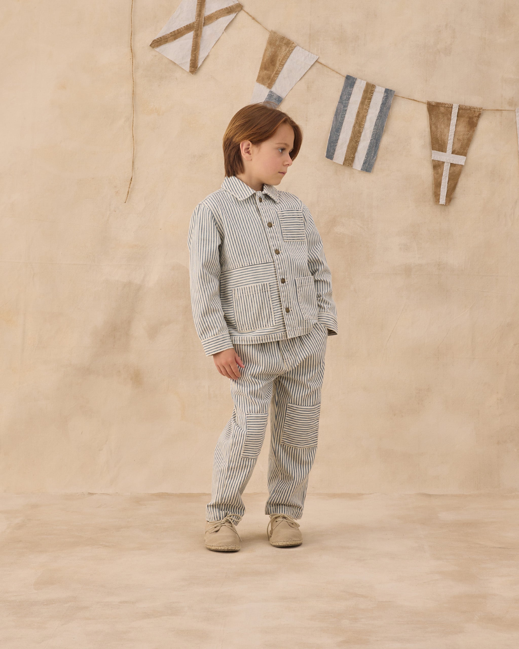 Denim Jacket Railroad Stripe